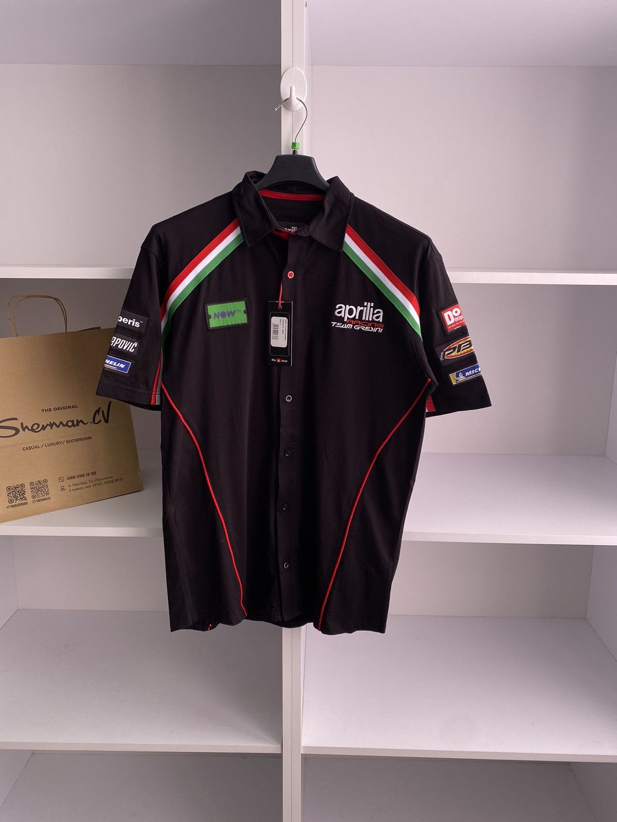 Vintage Vintage Aprilia Moto Racing Team Michelin Polo Shirt Size US L / EU 52-54 / 3 - 4 Thumbnail