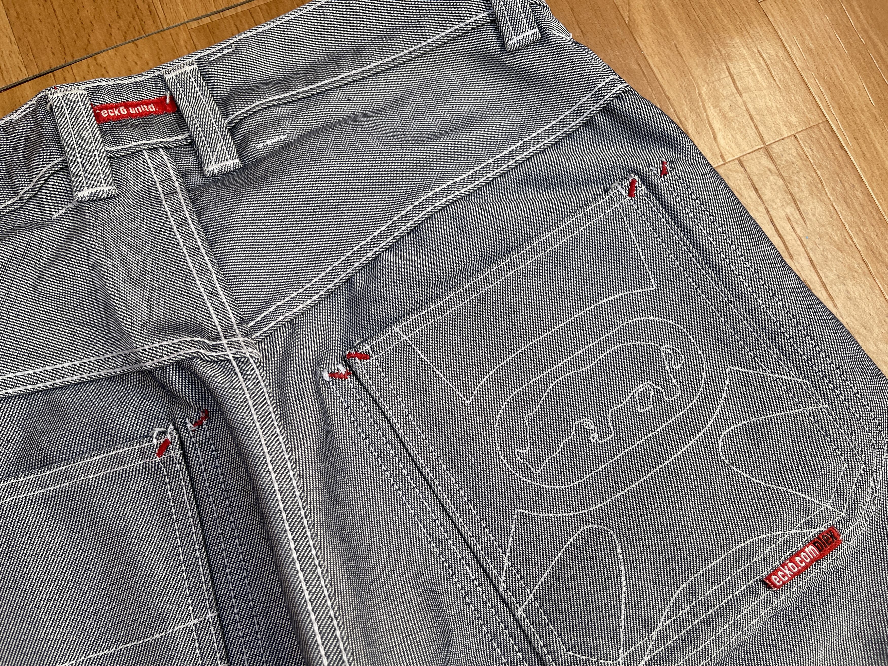 Ecko Unltd. Ecko Unltd jeans, shiny silver metallic vintage baggy Y2K 30 Size US 30 / EU 46 - 7 Thumbnail