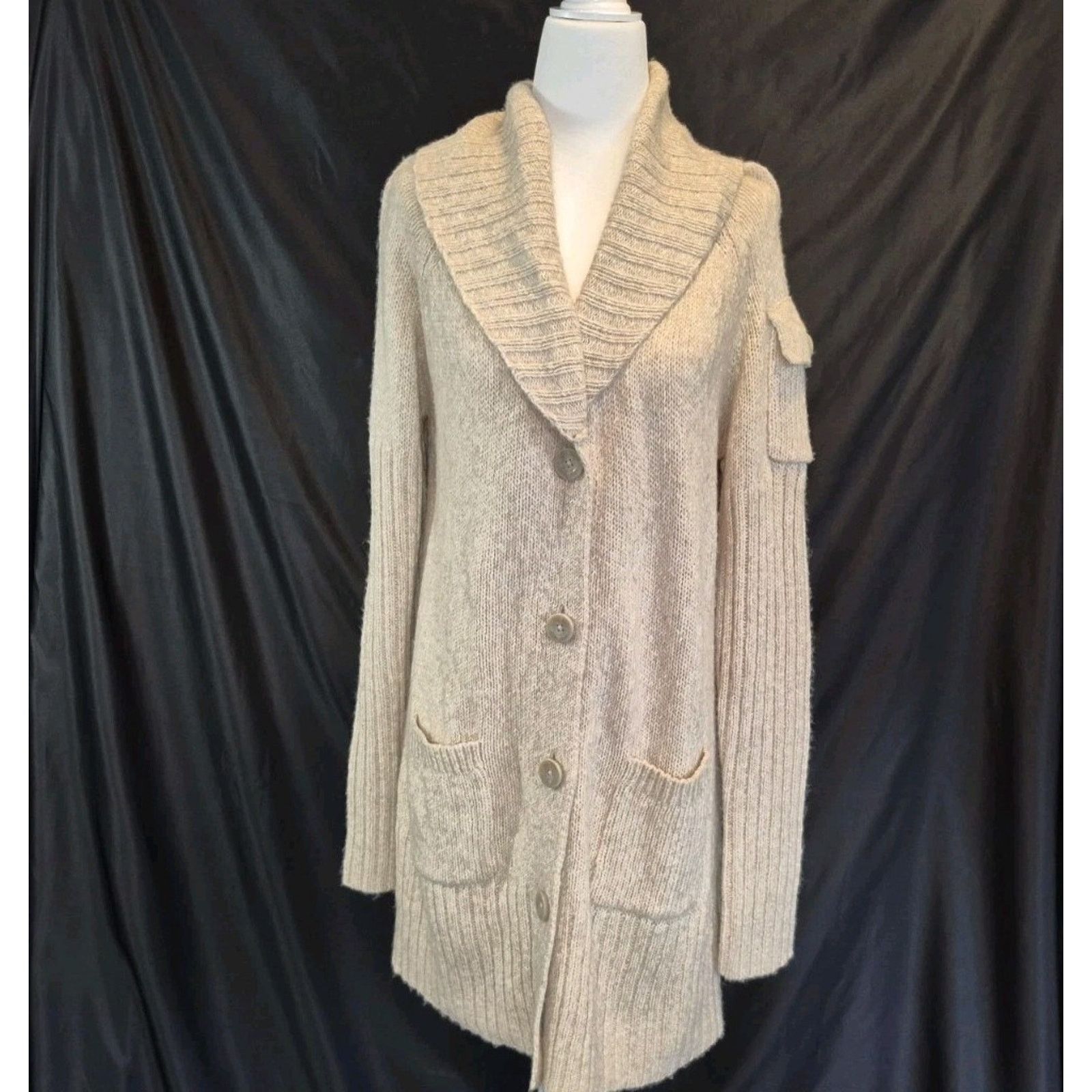 Other New With Tag Cabi Wheat Beige Cotton Blend Steady Cardigan S Size S / US 4 / IT 40 - 2 Thumbnail