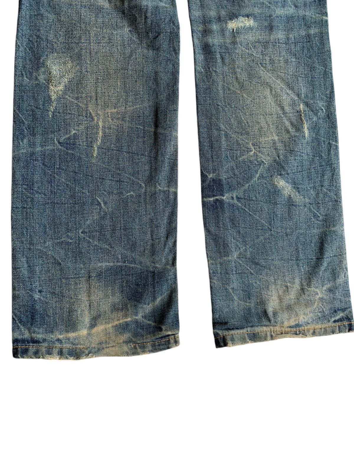 Tornado Mart Army Of No! Skull Punk Style Japanese Distressed Denim🎌☠️ Size US 29 - 22 Thumbnail