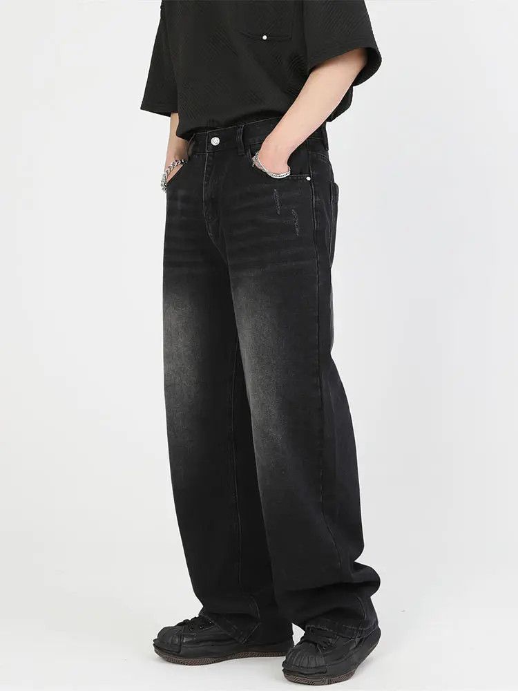 Japanese Brand × Jean Retro loose wide leg straight leg jeans Size US 32 / EU 48 - 6 Thumbnail