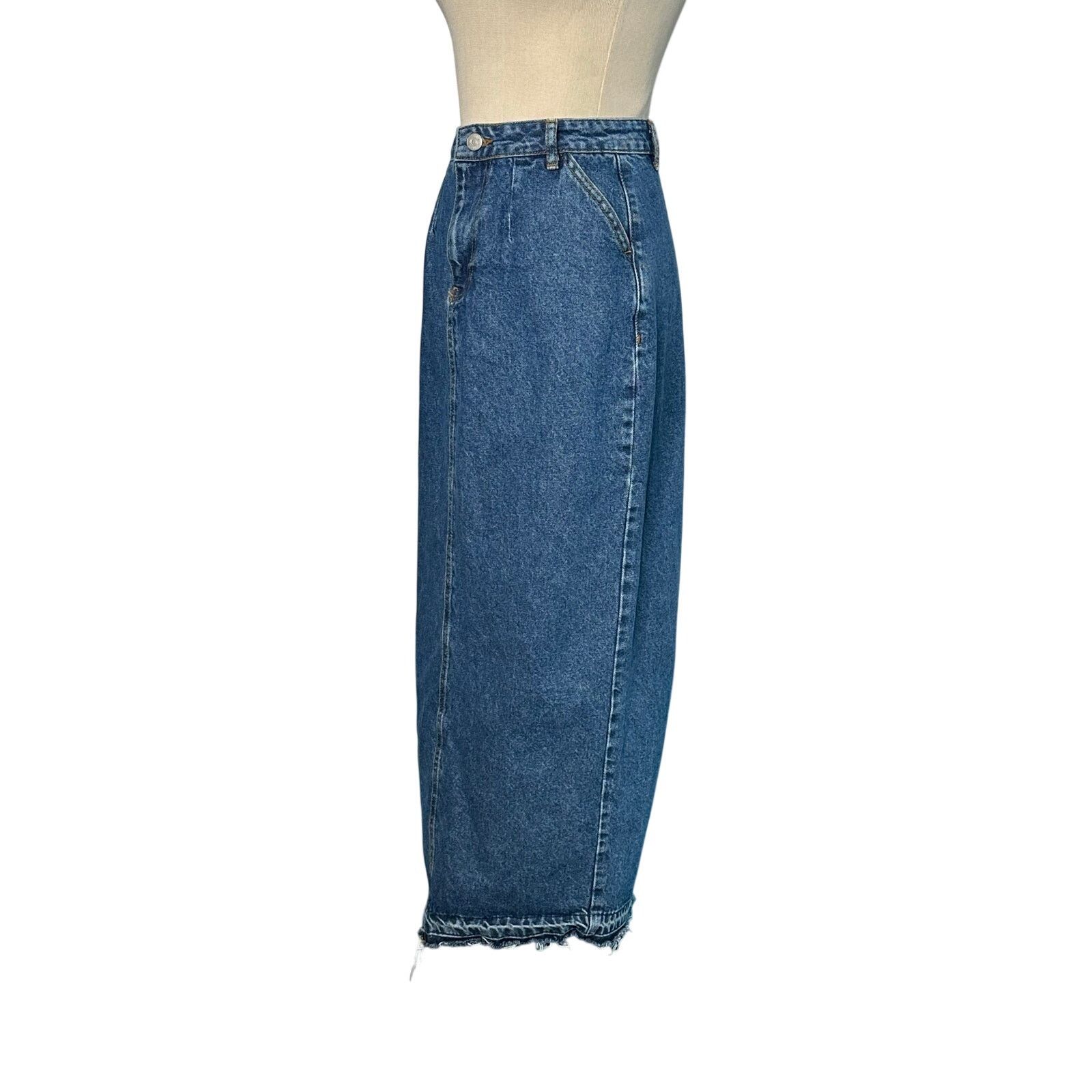 Missguided Missguided blue maxi pencil jean skirt size 6 Size 27" / US 4 / IT 40 - 7 Thumbnail