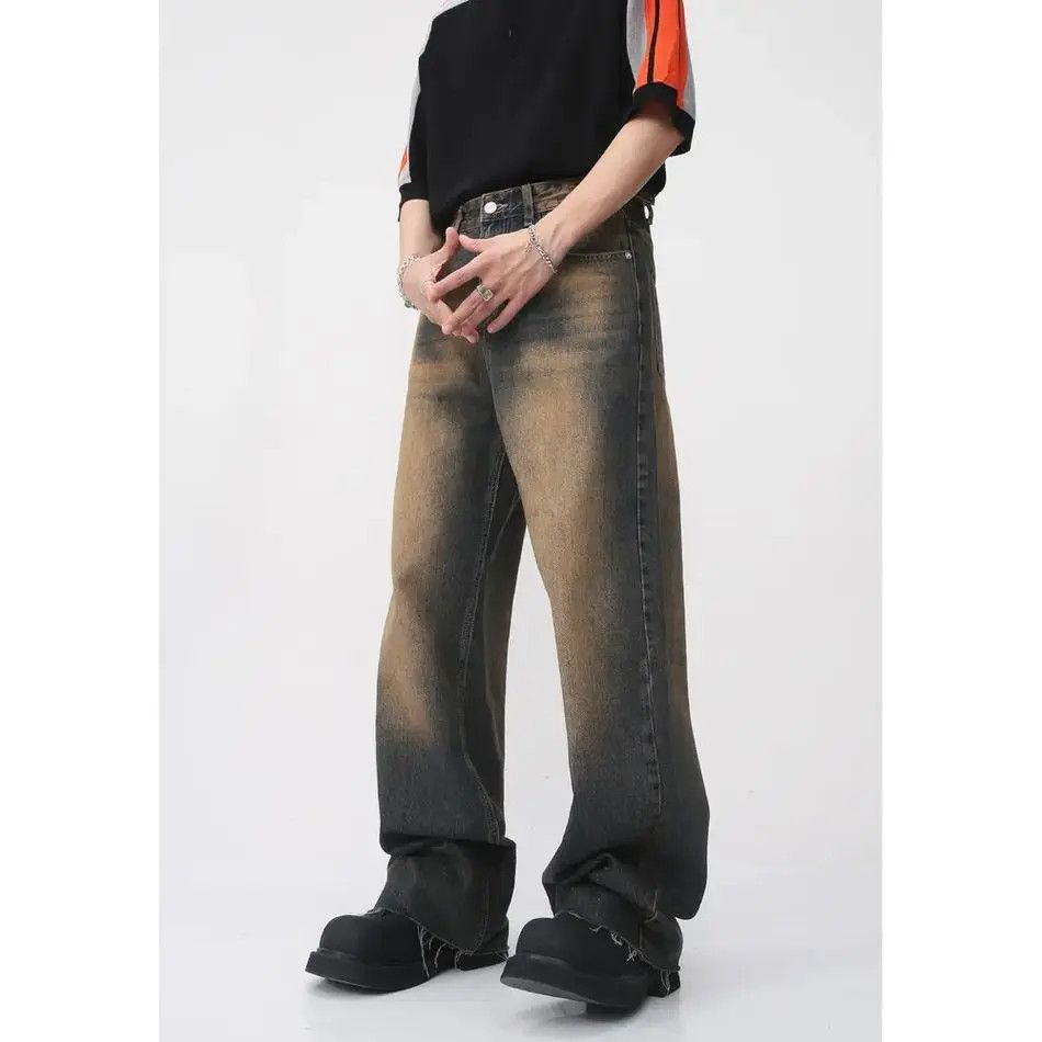 Japanese Brand Retro straight leg high street fringed jeans Size US 32 / EU 48 - 5 Thumbnail