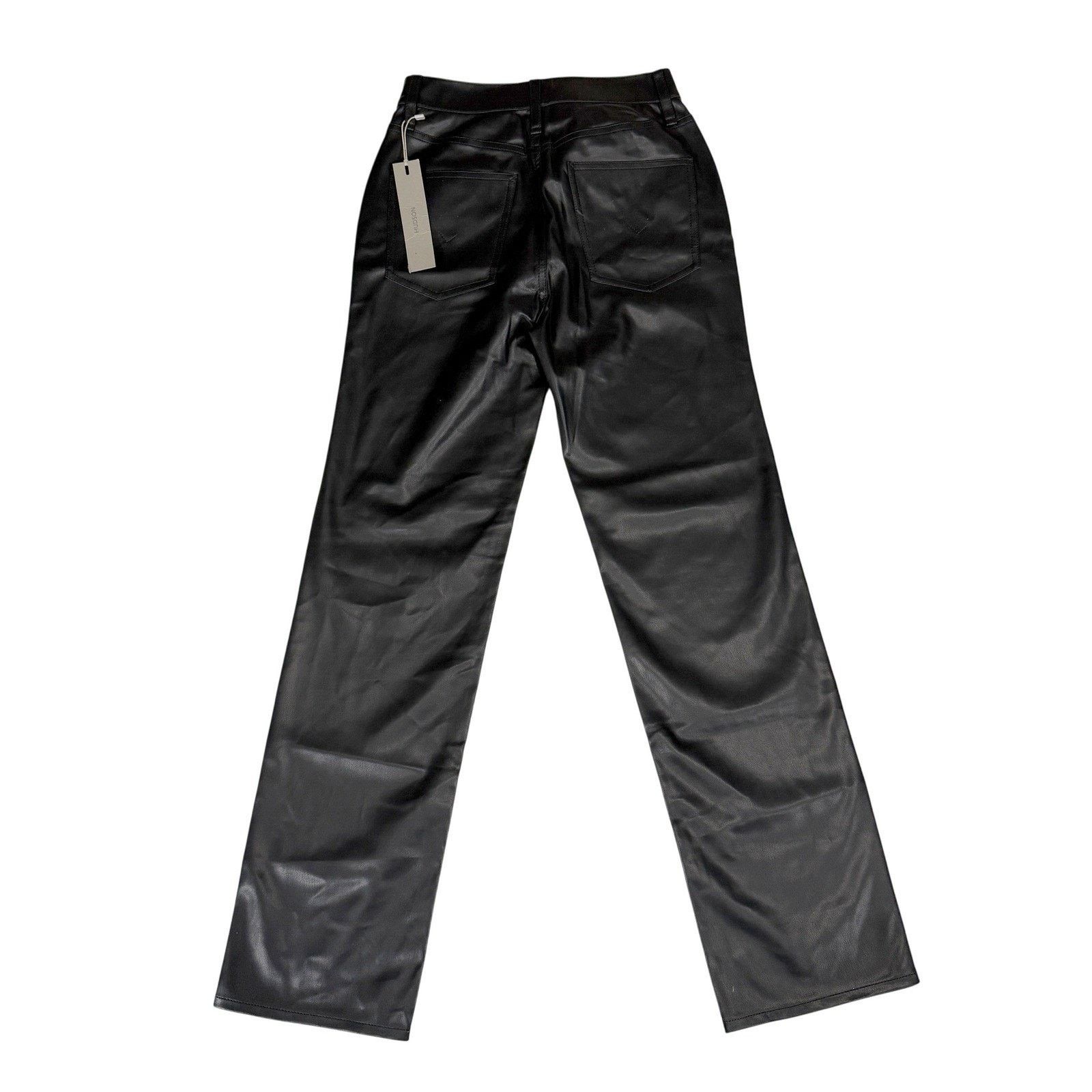 Hudson Hudson Remi High-Rise Black Vegan-Friendly Leather Pants Size 25" / US 0 / IT 36 - 3 Thumbnail