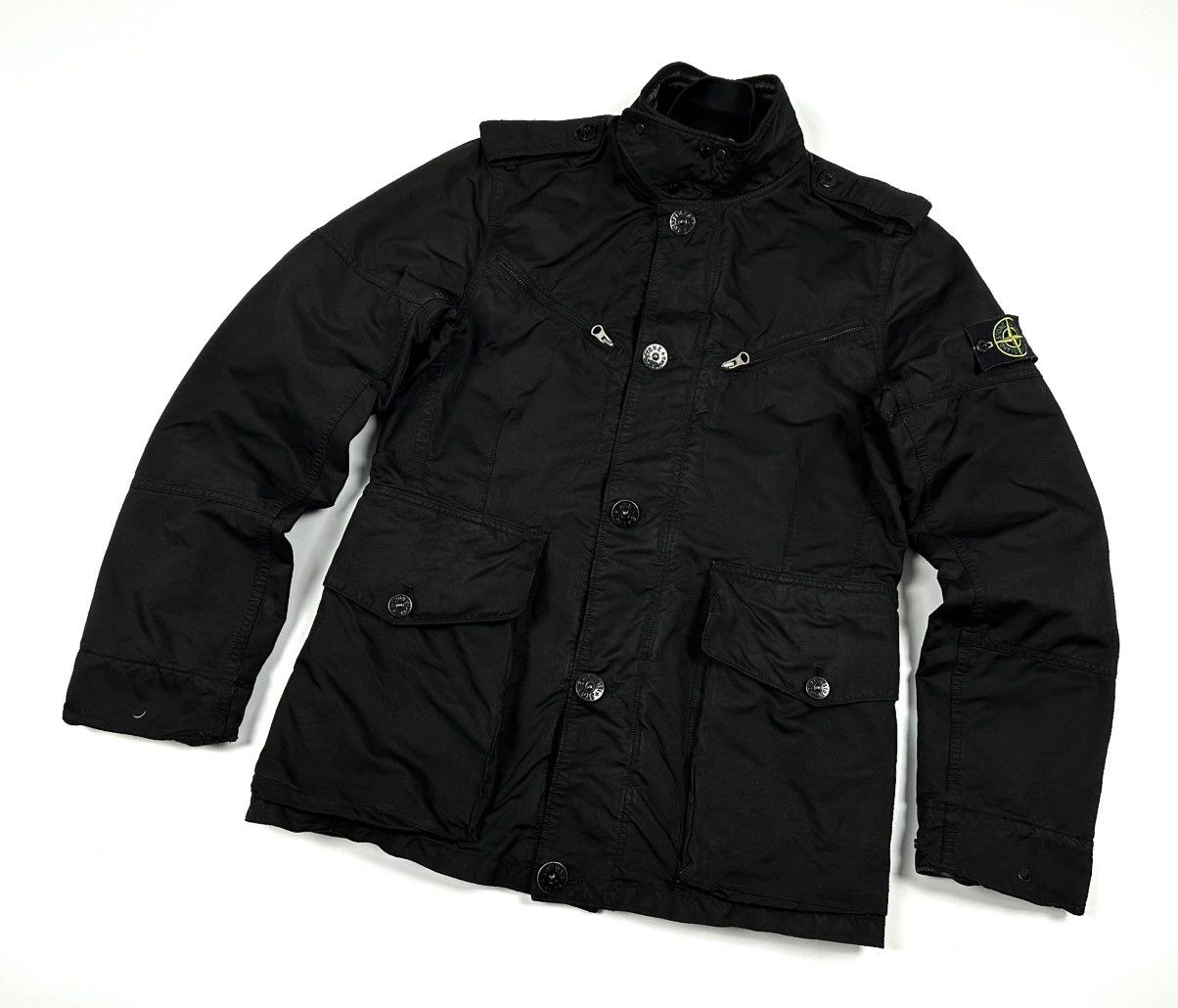 Stone Island × Vintage Vintage 2009 STONE ISLAND DAVID TC Logo Black Casual Jacket Size US L / EU 52-54 / 3 - 3 Thumbnail