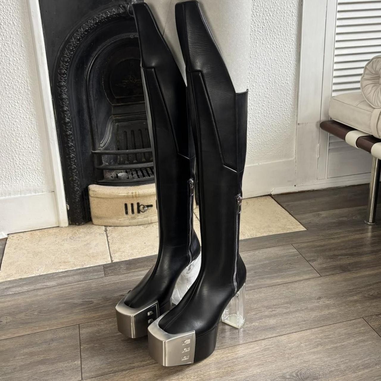 Kiss Heel Boots (リックオウエンス）ちょうちょう RICK OWENS | Shield Wader Kiss Boots (40) — NEXUMIDE