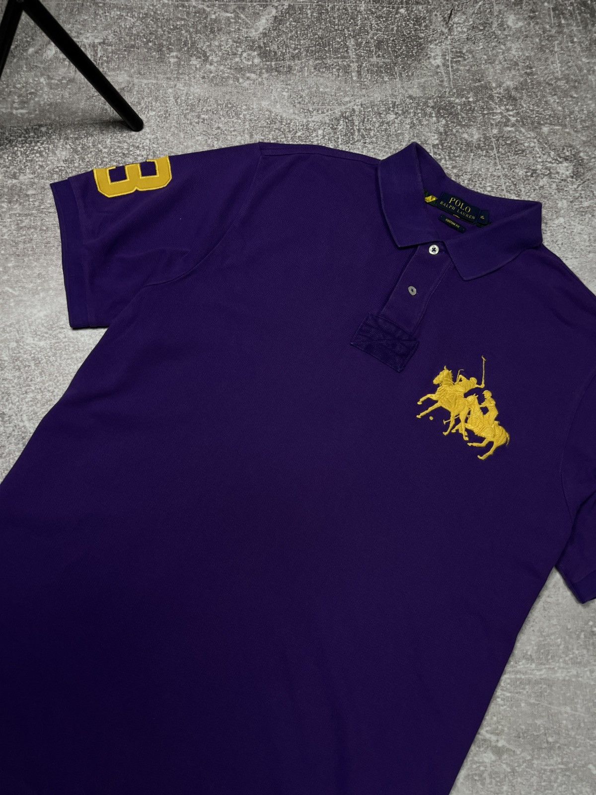 Polo Ralph Lauren Polo Ralph Lauren Purple Big Pony Polo Shirt Size XL Size US XL / EU 56 / 4 - 2 Thumbnail