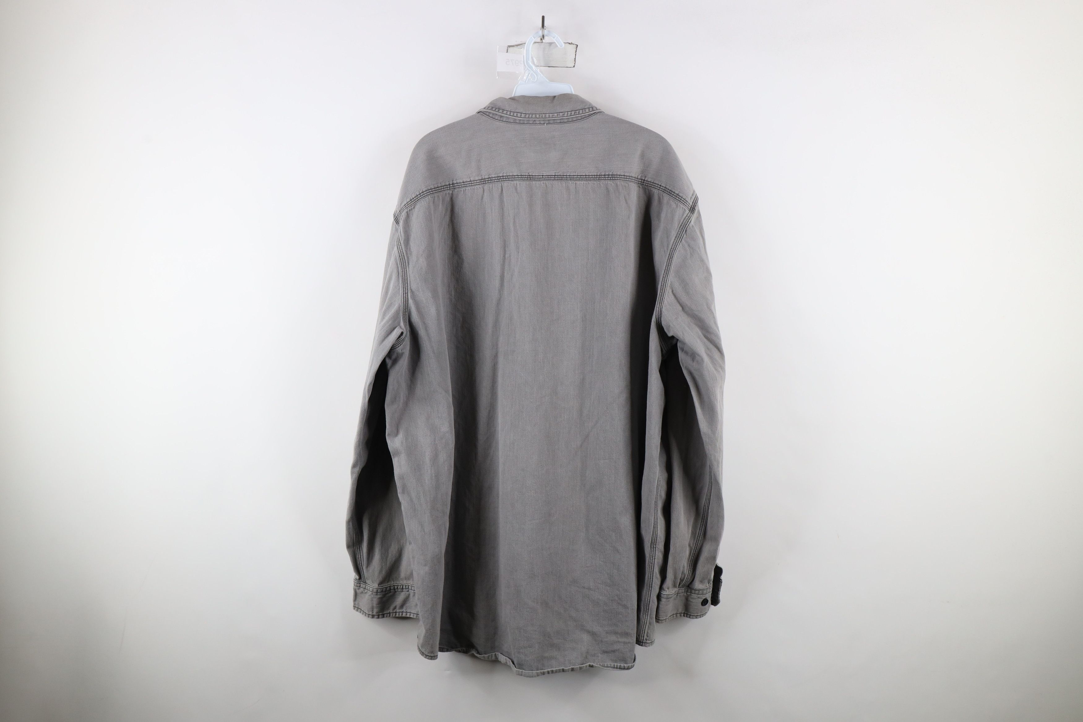 L.L. Bean × Vintage Vintage 90s LL Bean Stonewash Denim Jean Button Shirt Gray Size US XL / EU 56 / 4 - 9 Thumbnail