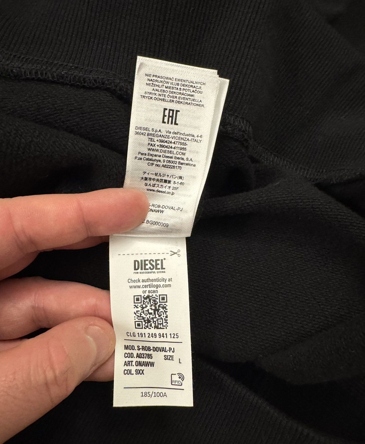 Diesel 🔥300$ Diesel Doval Small Logo Crew Neck Sweatshirt/Sweat Size US L / EU 52-54 / 3 - 8 Thumbnail