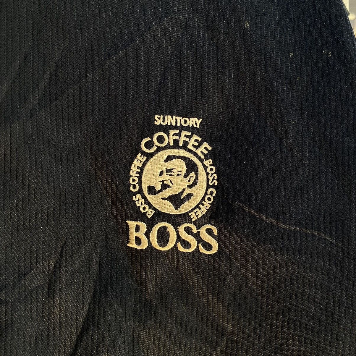Japanese Brand 🔥Vintage Suntory Boss Coffee Leather Padded Elbow Bomber Size US L / EU 52-54 / 3 - 10 Thumbnail