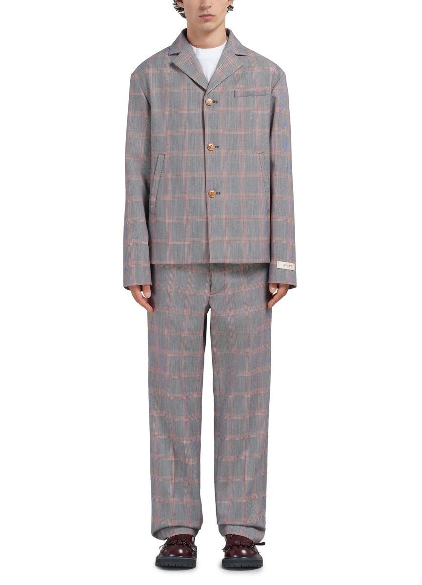 Marni o1w1db10125 Technical Wool Blazer in Multicolor Size US XL / EU 56 / 4 - 4 Thumbnail