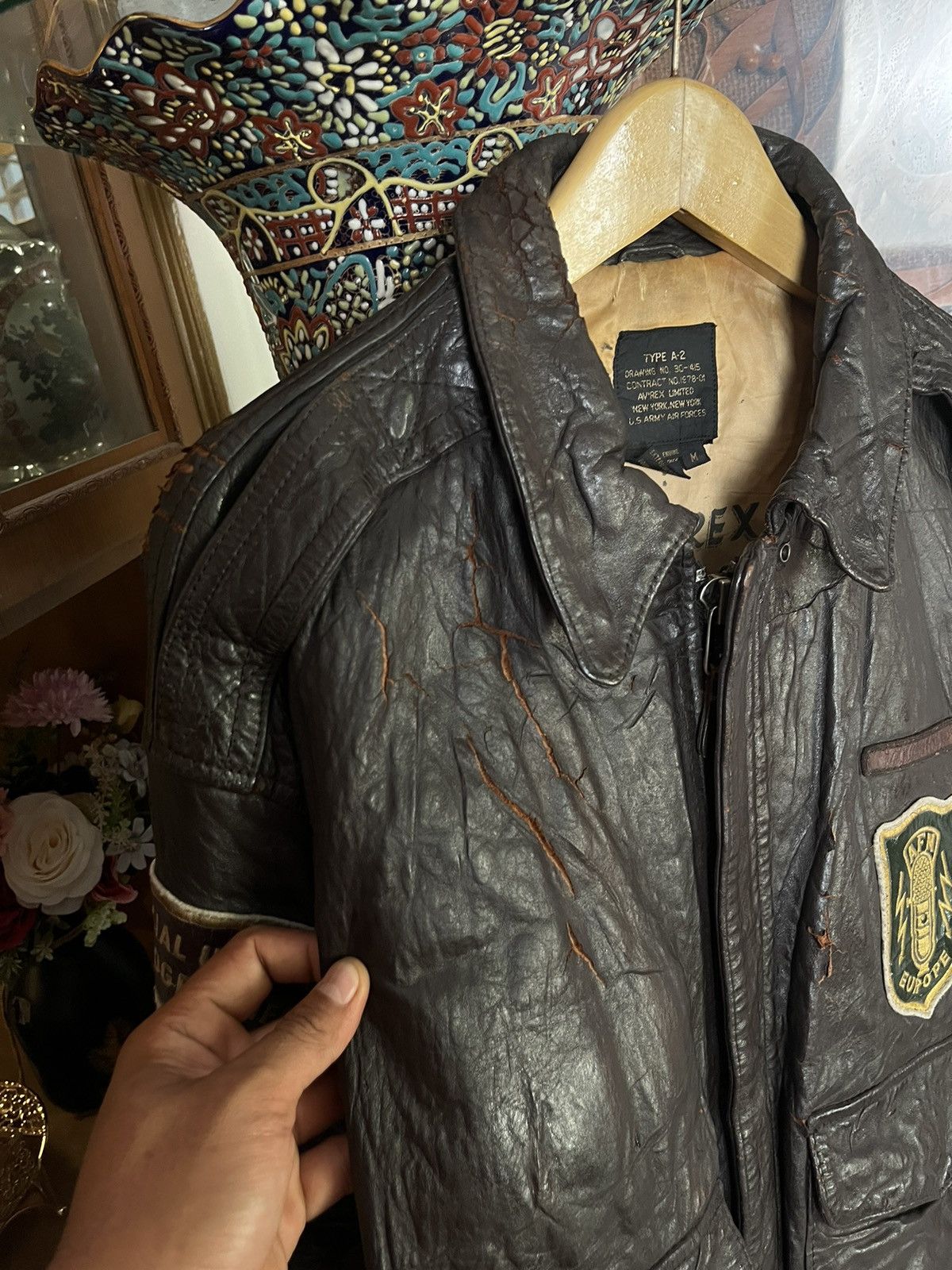 Avirex SUPER RARE! 1987 Avirex A-2 WW II Photograph Leather Jacket Size US M / EU 48-50 / 2 - 4 Thumbnail