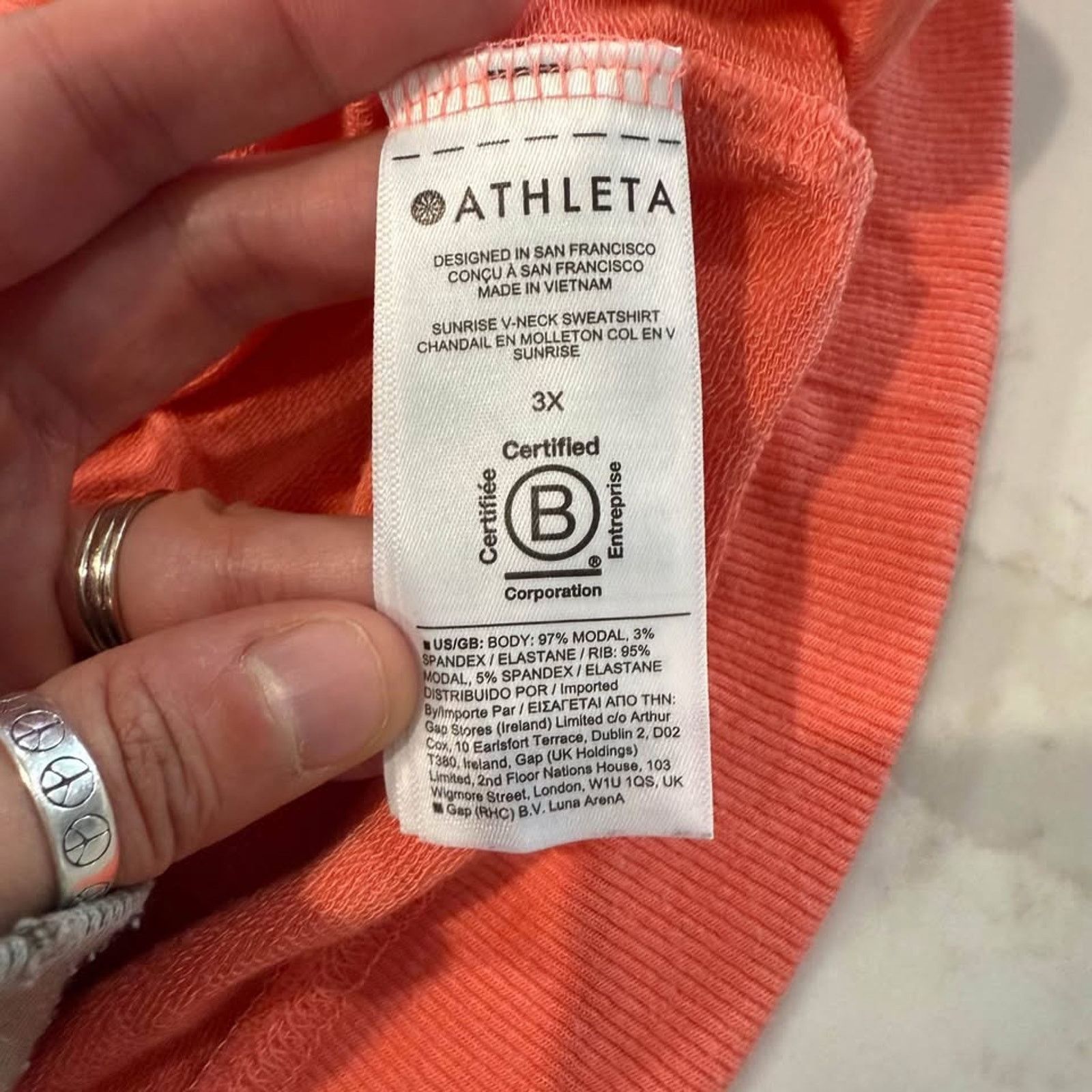 Athleta Athleta Sunrise V-Neck Lightweight Sweatshirt Women’s 3X Size 3XL / US 20-22 - 5 Thumbnail