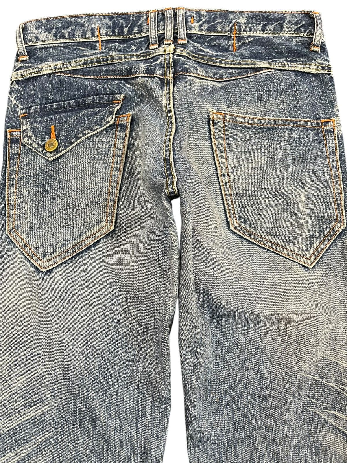 Japan Blue × Le Grande Bleu (L.G.B.) Vintage Blue Way Faded Denim Size US 30 / EU 46 - 9 Thumbnail