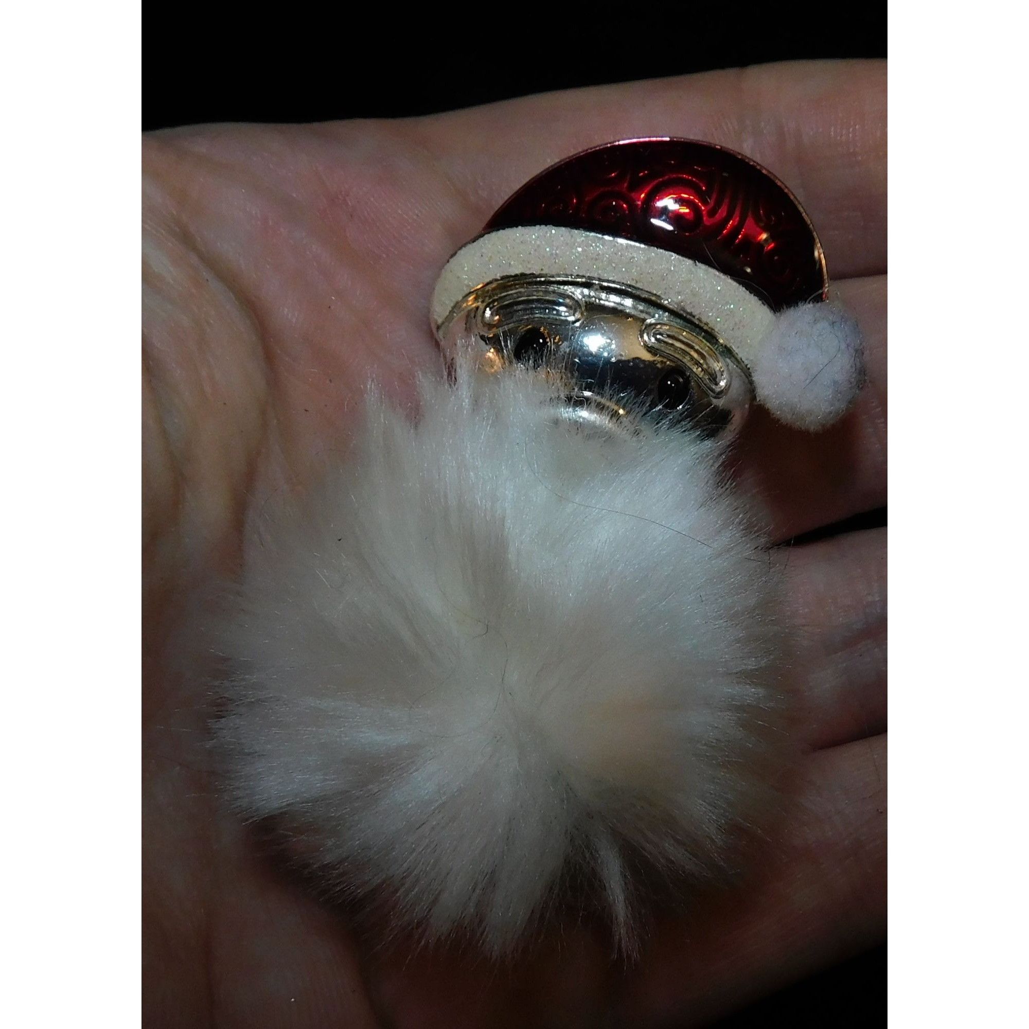 Other Vintage Fluffy Bearded Metallic Santa Brooch Size ONE SIZE - 5 Thumbnail