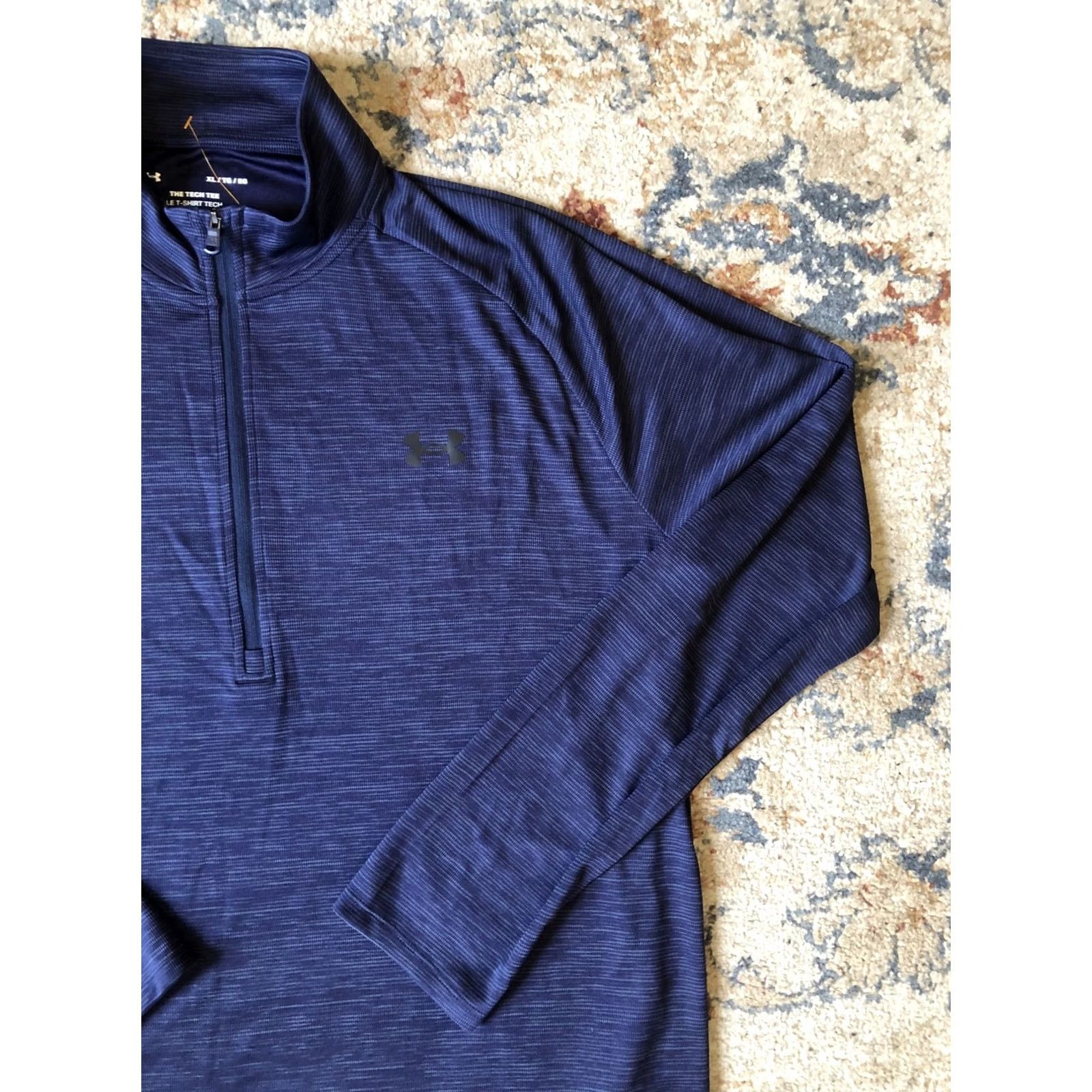 Under Armour Under Armour Tech Tee Pullover Mens XL Blue Quarter Zip Lightweight Athletic Shirt Size US XL / EU 56 / 4 - 4 Thumbnail