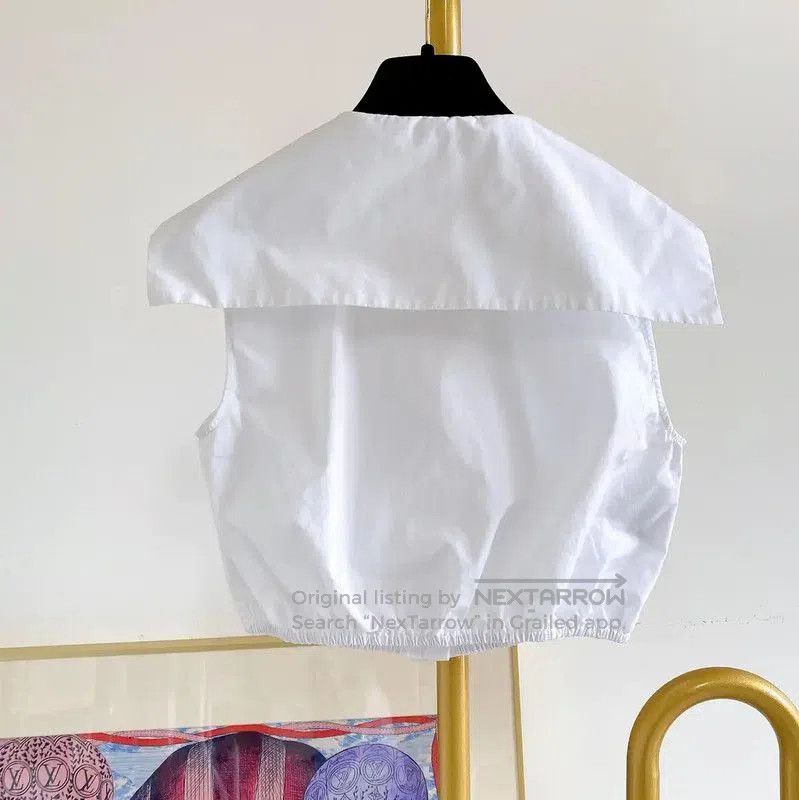 Miu Miu Miu Miu Summer White Short Sleeve Blouse . Size M / US 6-8 / IT 42-44 - 1 Thumbnail
