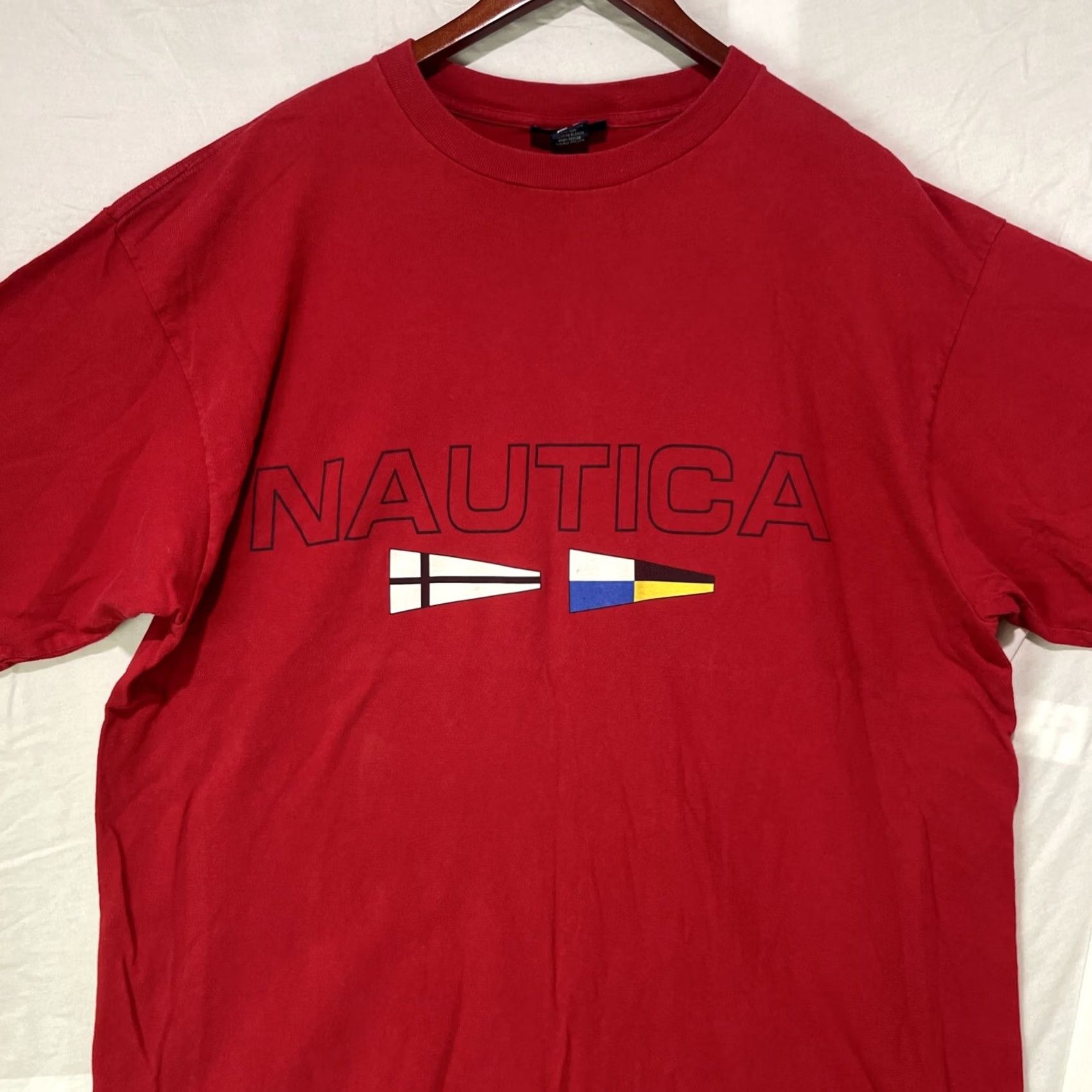 Nautica VINTAGE Nautica Shirt Mens XL Red Sailing Flags Nautical Preppy Made In USA Size US XL / EU 56 / 4 - 2 Thumbnail