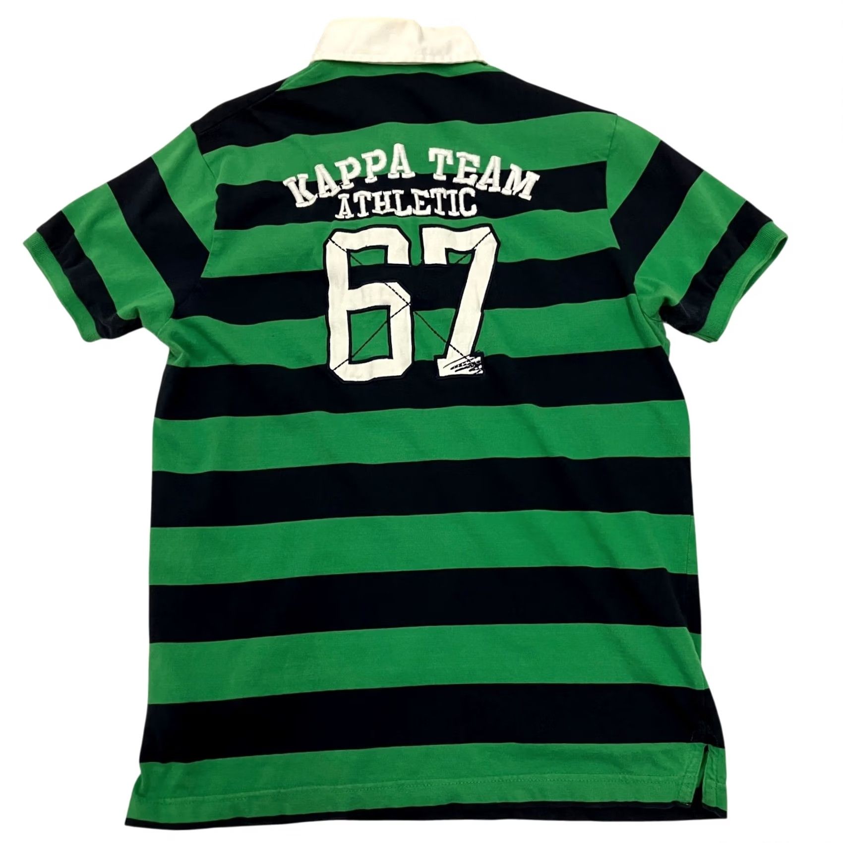 Kappa Kappa Rugby Polo Shirt Mens Medium Green Black Striped Team Athletic 67 Size US M / EU 48-50 / 2 - 5 Thumbnail