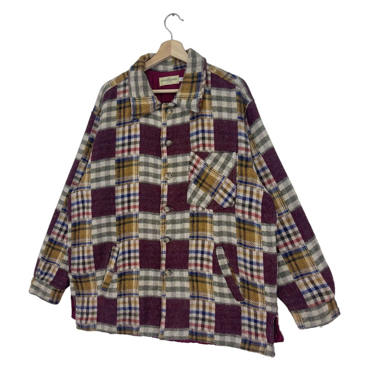 Flannel × Vintage 60’s Cotton Company Patchwork Plaid Wool Jacket Size US L / EU 52-54 / 3 - 4 Thumbnail