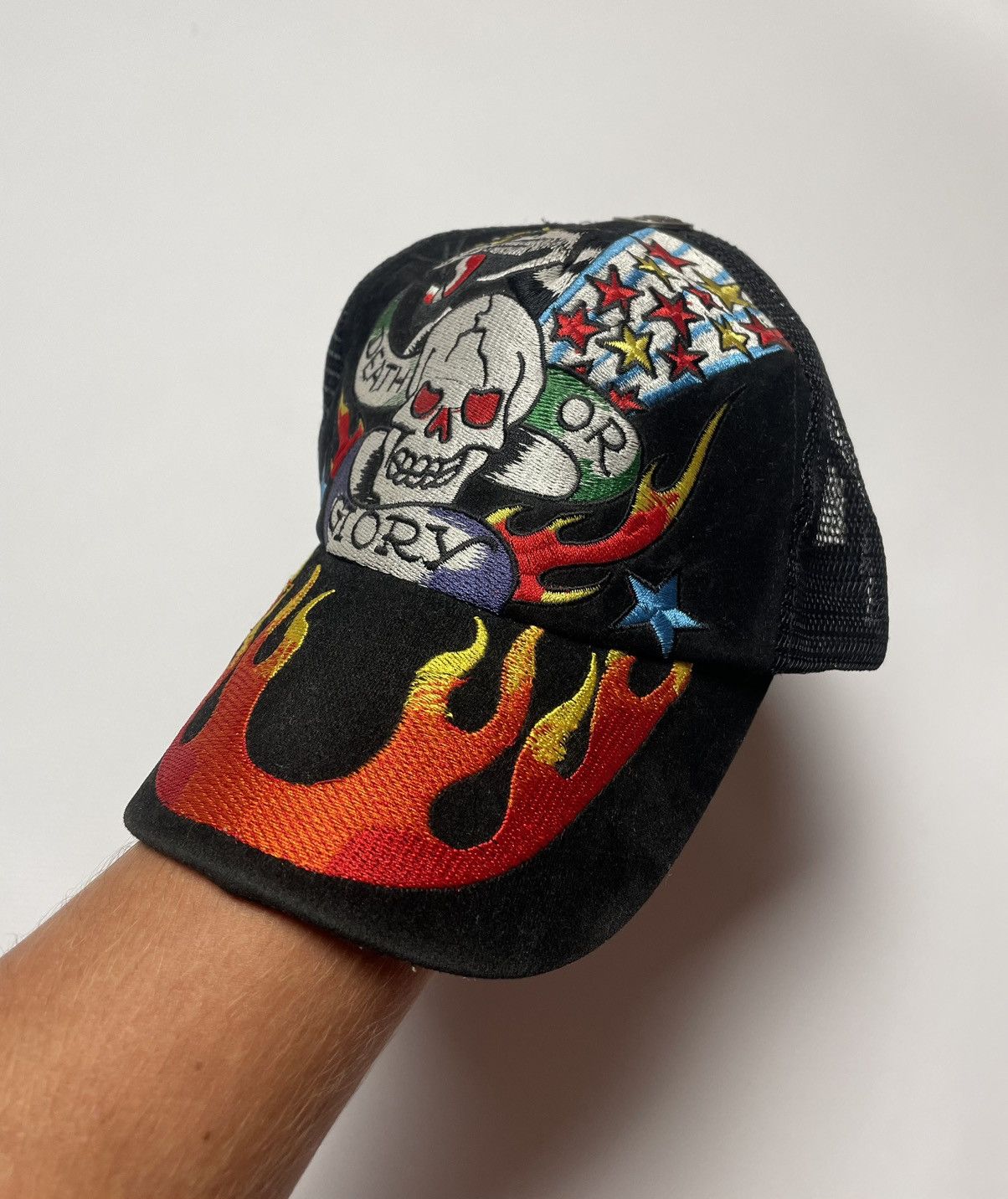 Ed Hardy × Vintage Ed Hardy Flame Cap Size ONE SIZE - 9 Thumbnail