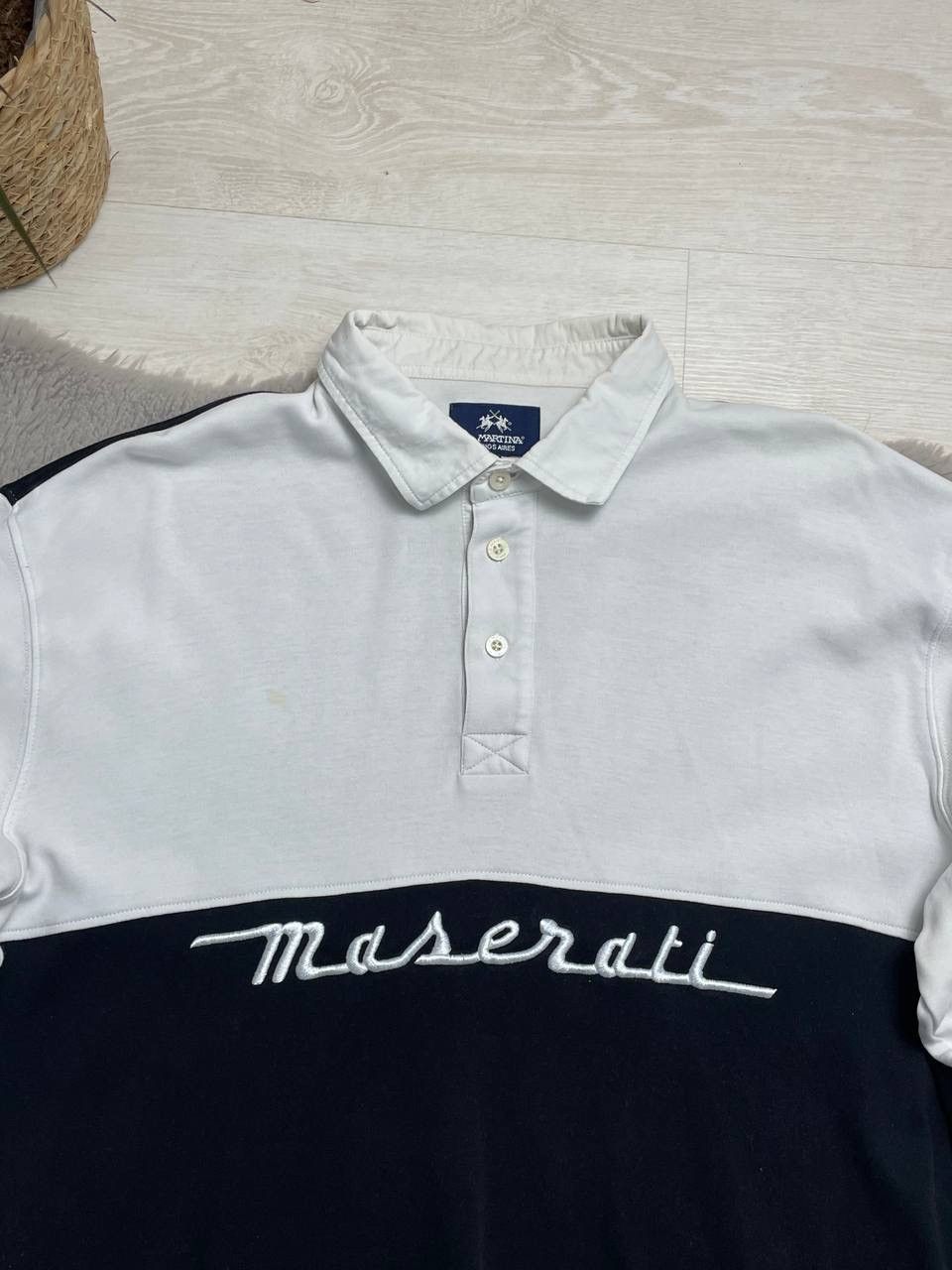 La Martina × Polo Ralph Lauren × Vintage La Martina Maserati Rugby Sweatshirt Oversized Center Logo Size US XL / EU 56 / 4 - 2 Thumbnail