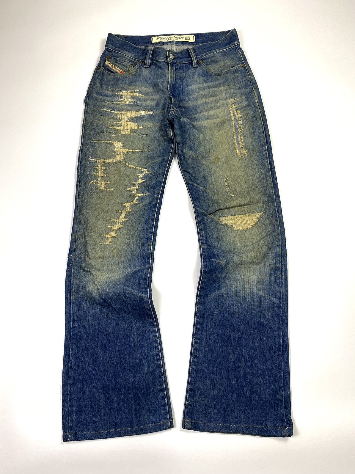 Diesel Flared bootcut diesel distressed patchwork jeans ifsx style Size US 29 - 2 Thumbnail