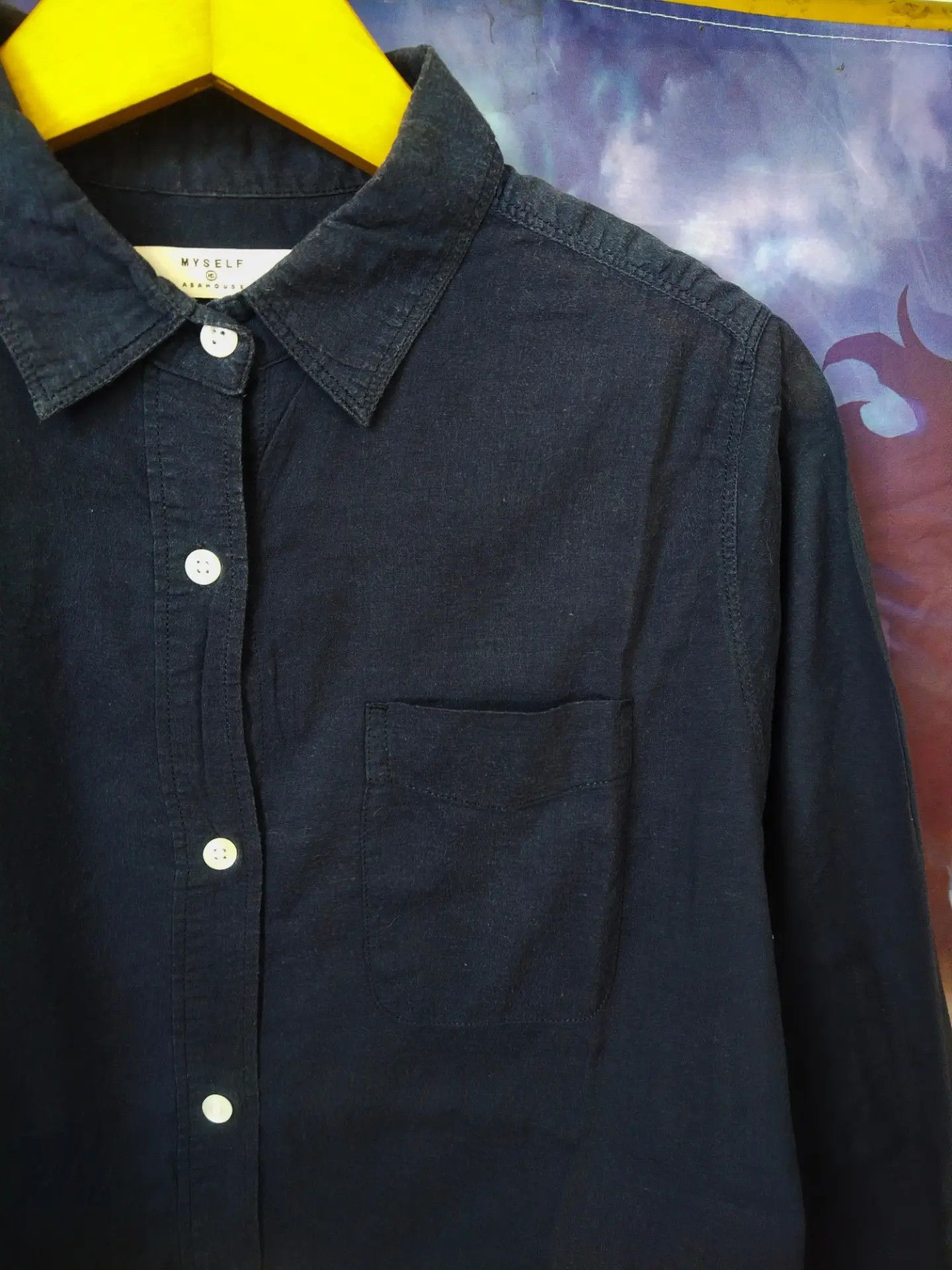 ABAHOUSE Abahouse Myself Navy Pocket Shirt Size M / US 6-8 / IT 42-44 - 2 Thumbnail