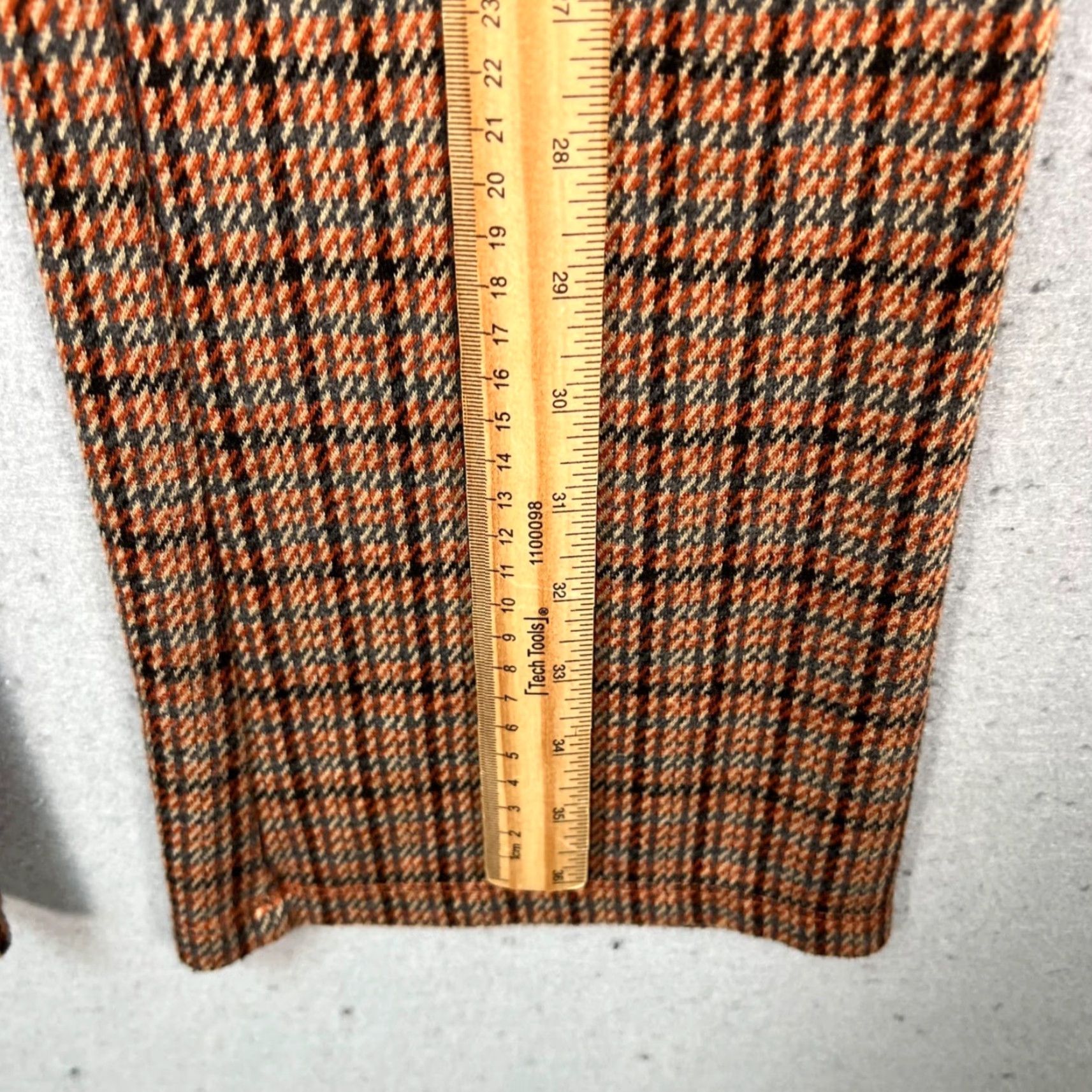 Urban Outfitters Urban Outfitters Womens Medium Brown Plaid High-Waisted Straight Leg Pants Size 32" / US 10 / IT 46 - 6 Thumbnail