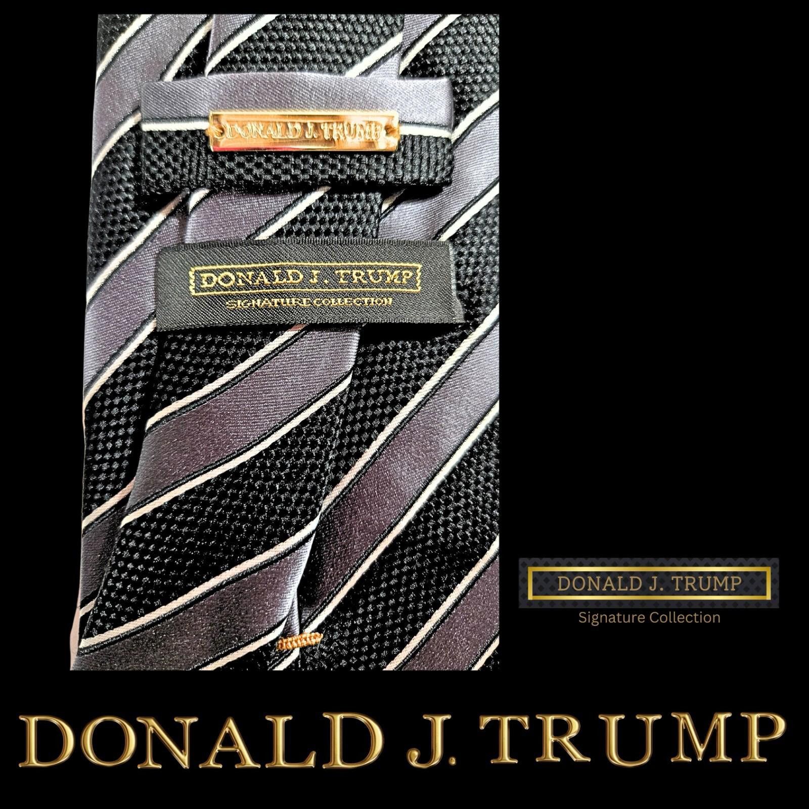 Designer Donald J Trump Signature Collection Necktie Striped New Size ONE SIZE - 3 Thumbnail