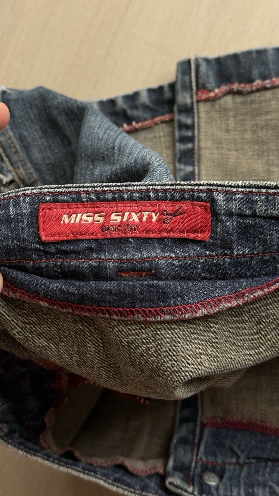 Miss Sixty vintage Miss sixty Bella Hadid wrap denim Mini skirt y2k Size 25" / US 0 / IT 36 - 7 Thumbnail