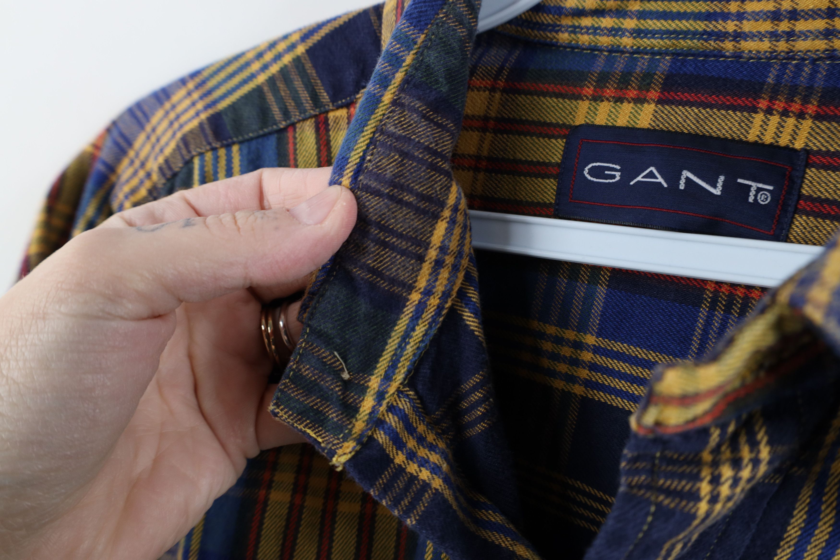 Vintage Vintage 90s Streetwear Cotton Twill Button Down Shirt Plaid Size US M / EU 48-50 / 2 - 7 Thumbnail