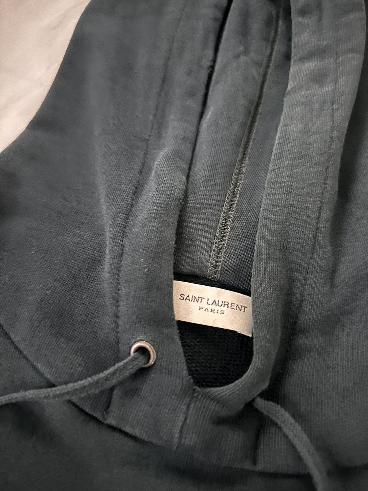 Saint Laurent Paris Saint Laurent Rive Gauche Hoodie in Dark Green Size US L / EU 52-54 / 3 - 9 Thumbnail