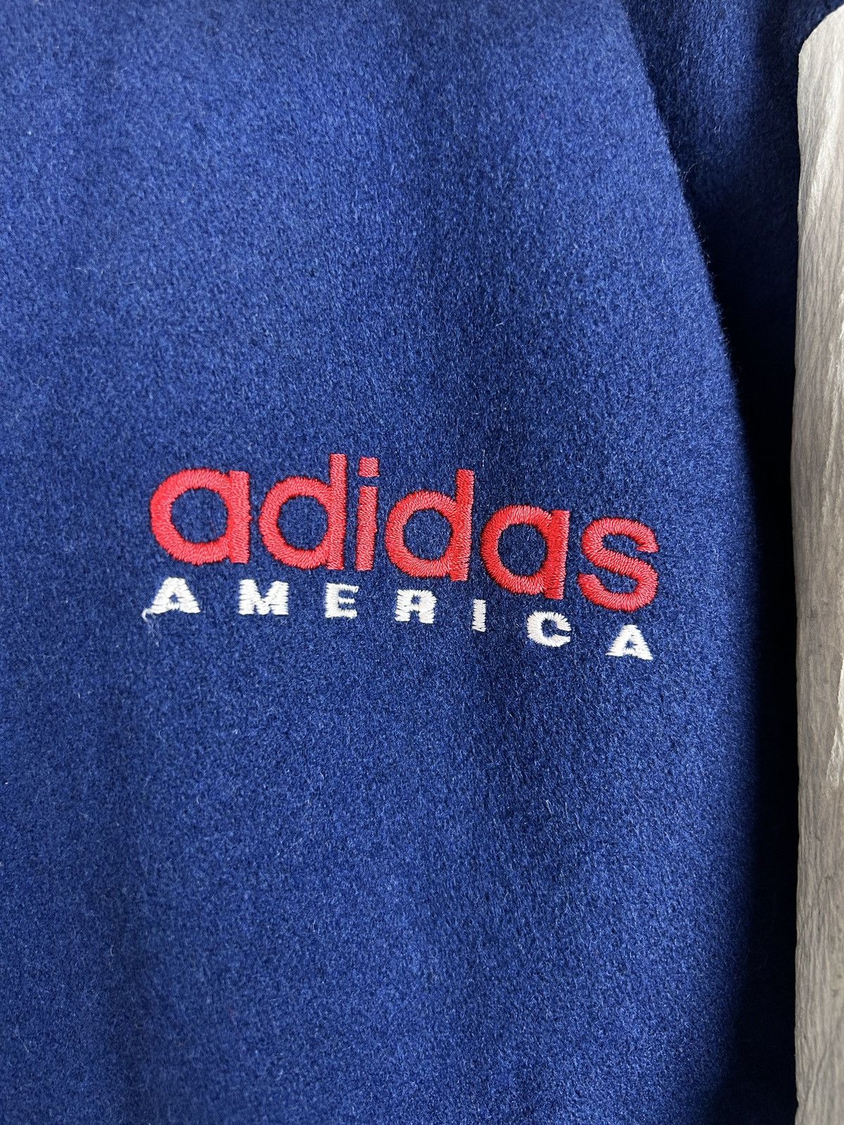 Adidas 90s Adidas America Wool Leather Varsity Bomber Jacket Blue S Size US S / EU 44-46 / 1 - 3 Thumbnail