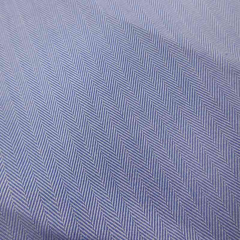 Comme des Garcons Homme Deux Shirt herringbone cut and sew long sleeves cotton Navy Size US M / EU 48-50 / 2 - 4 Thumbnail