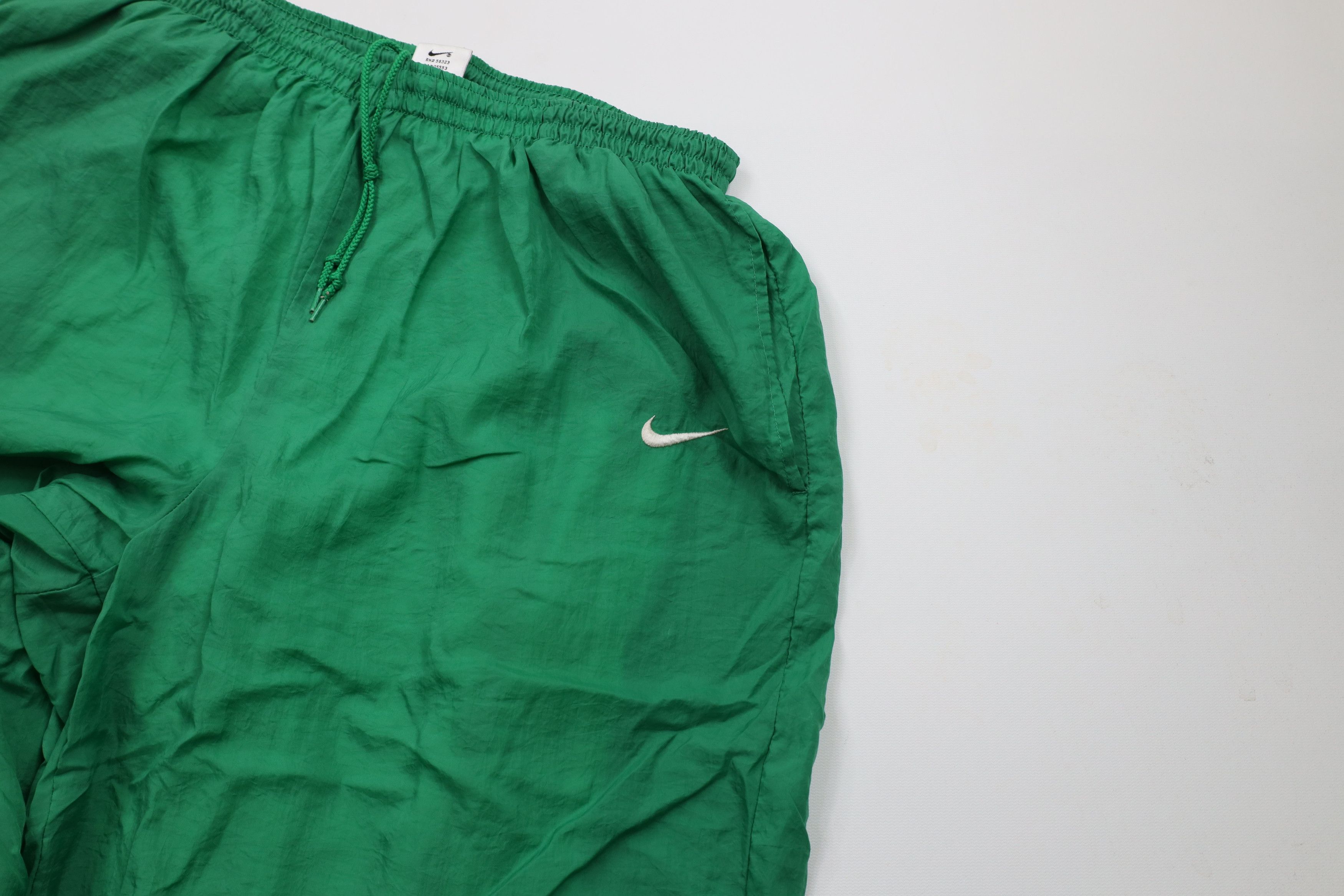 Nike × Vintage Vintage 90s Nike Scott Mini Swoosh Lined Joggers Pants Green Size US 38 / EU 54 - 6 Thumbnail
