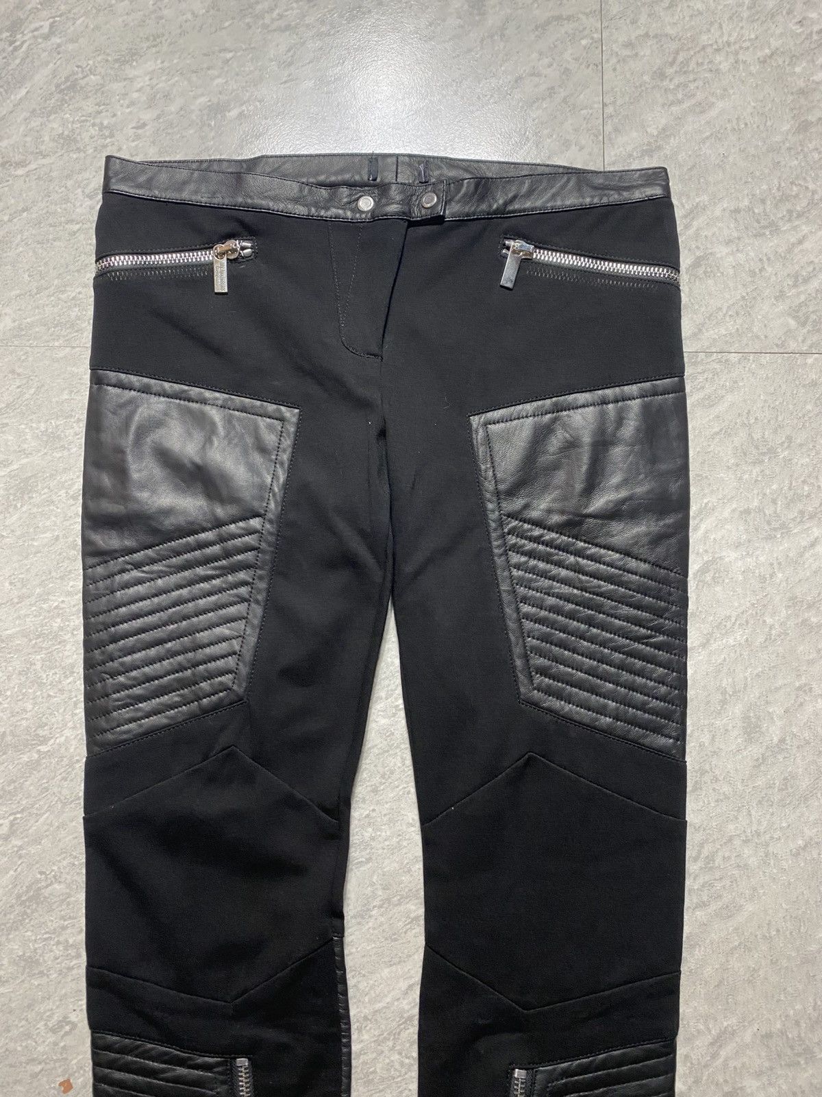 Dirk Bikkembergs ARCHIVE - DIRK BIKKEMBERGS SPORT COUTURE LEATHER BIKER PANTS Size US 44 / EU 60 - 6 Thumbnail
