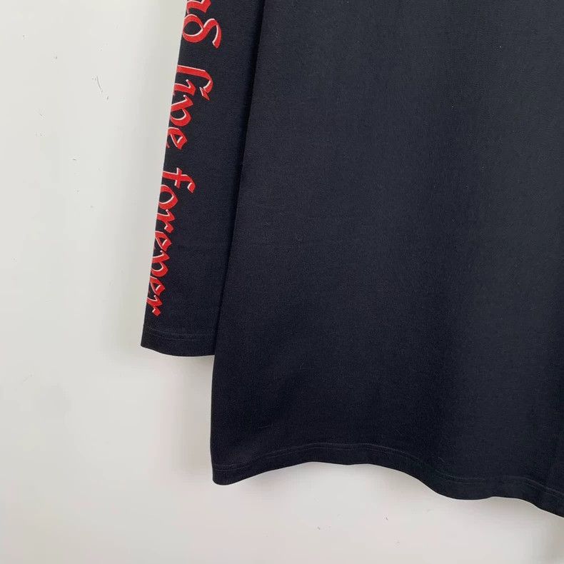 Vetements VetementsBlack monogrammed hooded drawstring cotton long-sl Size US L / EU 52-54 / 3 - 5 Thumbnail