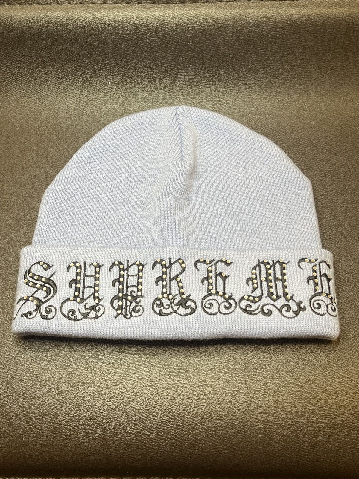 Supreme SUPREME OLD ENGLISH RHINESTONE BEANIE | Grailed