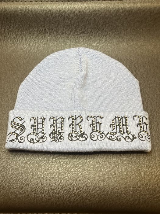 Supreme SUPREME OLD ENGLISH RHINESTONE BEANIE | Grailed