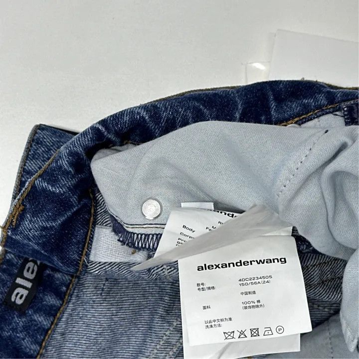 Alexander Wang Alexander Wang SS23 Loose Crystal Cuffed Denim Pants - Size 24" / US 00 / IT 34 - 4 Thumbnail