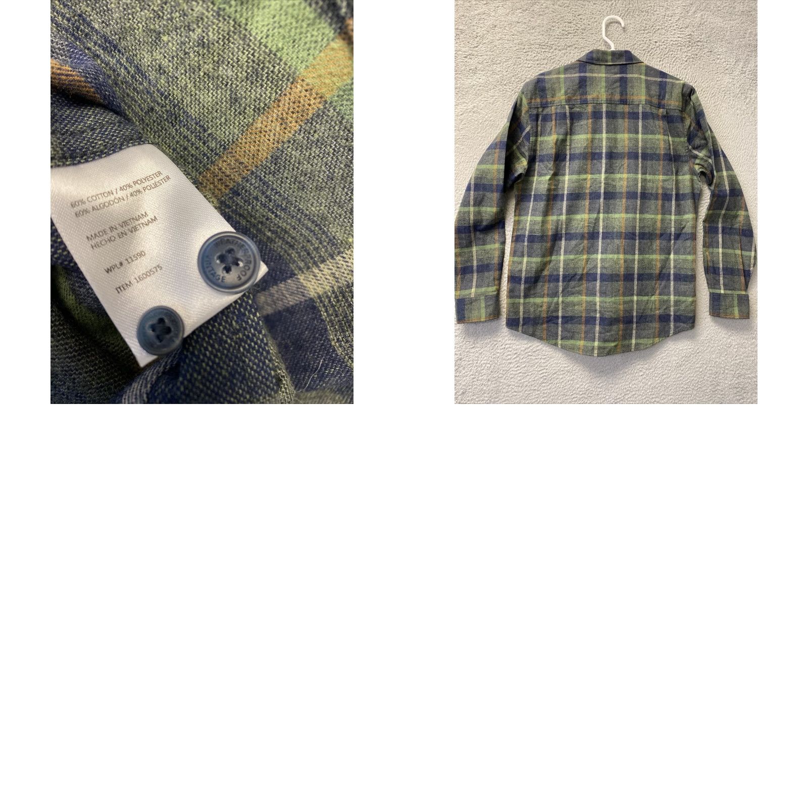 Weatherproof Weatherproof Shirt Adult M Green Plaid Button Up Long Sleeve Casual Mens / 104-42 Size US M / EU 48-50 / 2 - 8 Thumbnail