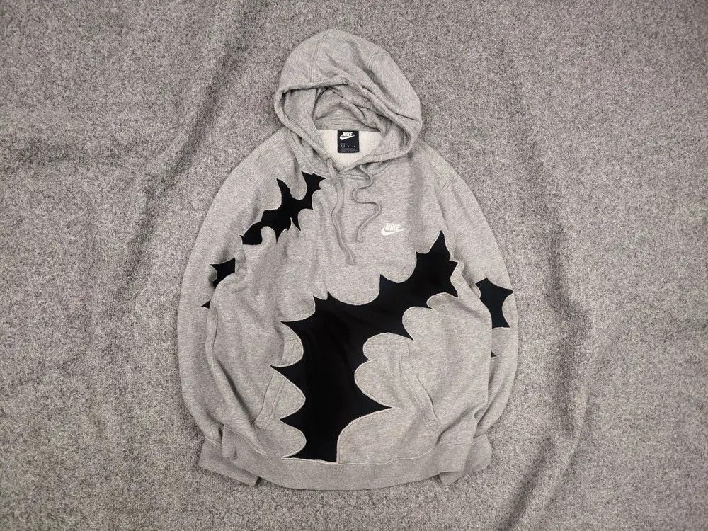 Vintage Nike Gray Hoodie Y2K Style Designer Exclusive