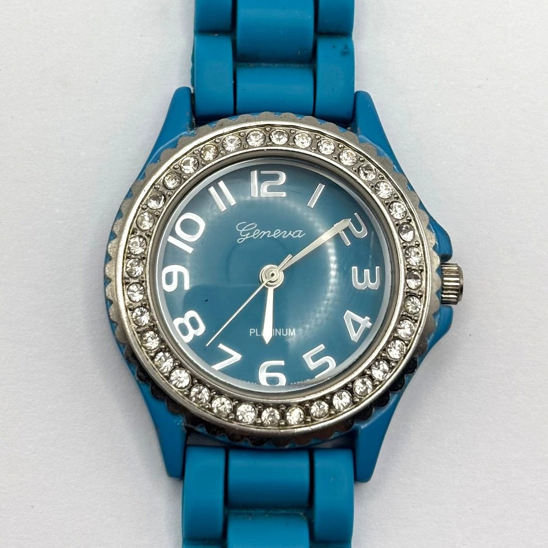 Geneva Silver & Blue Geneva Platinum Watch Size ONE SIZE - 3 Thumbnail