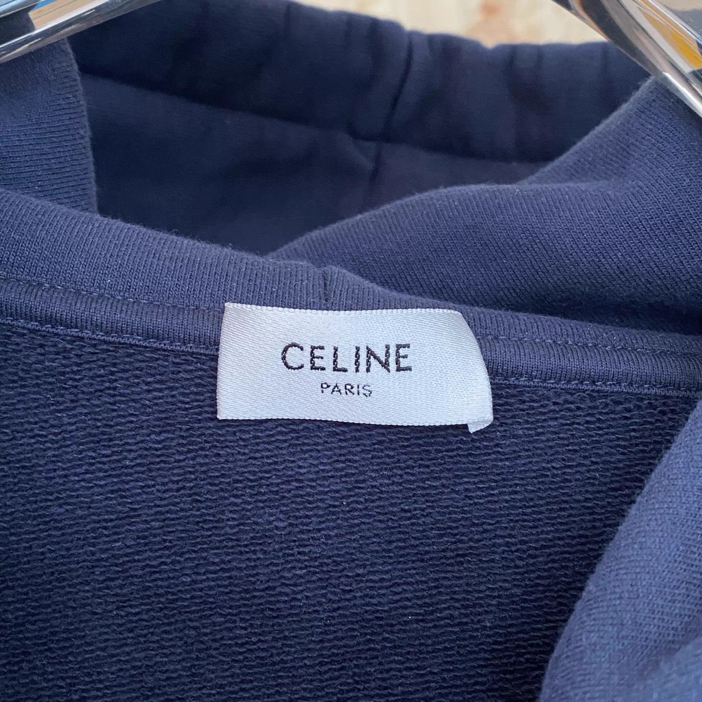 Celine CELINE TriomphePARIS Men’s Oversized Hoodie with Drawstring Size US L / EU 52-54 / 3 - 2 Thumbnail