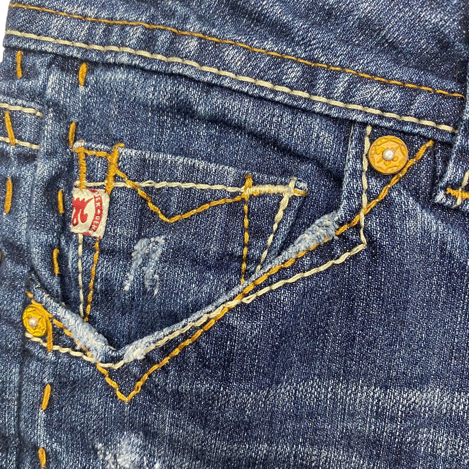 Mek Denim VTG Y2K Mek Denim Distressed Embroidered Jean Shorts Size 28" / US 6 / IT 42 - 6 Thumbnail