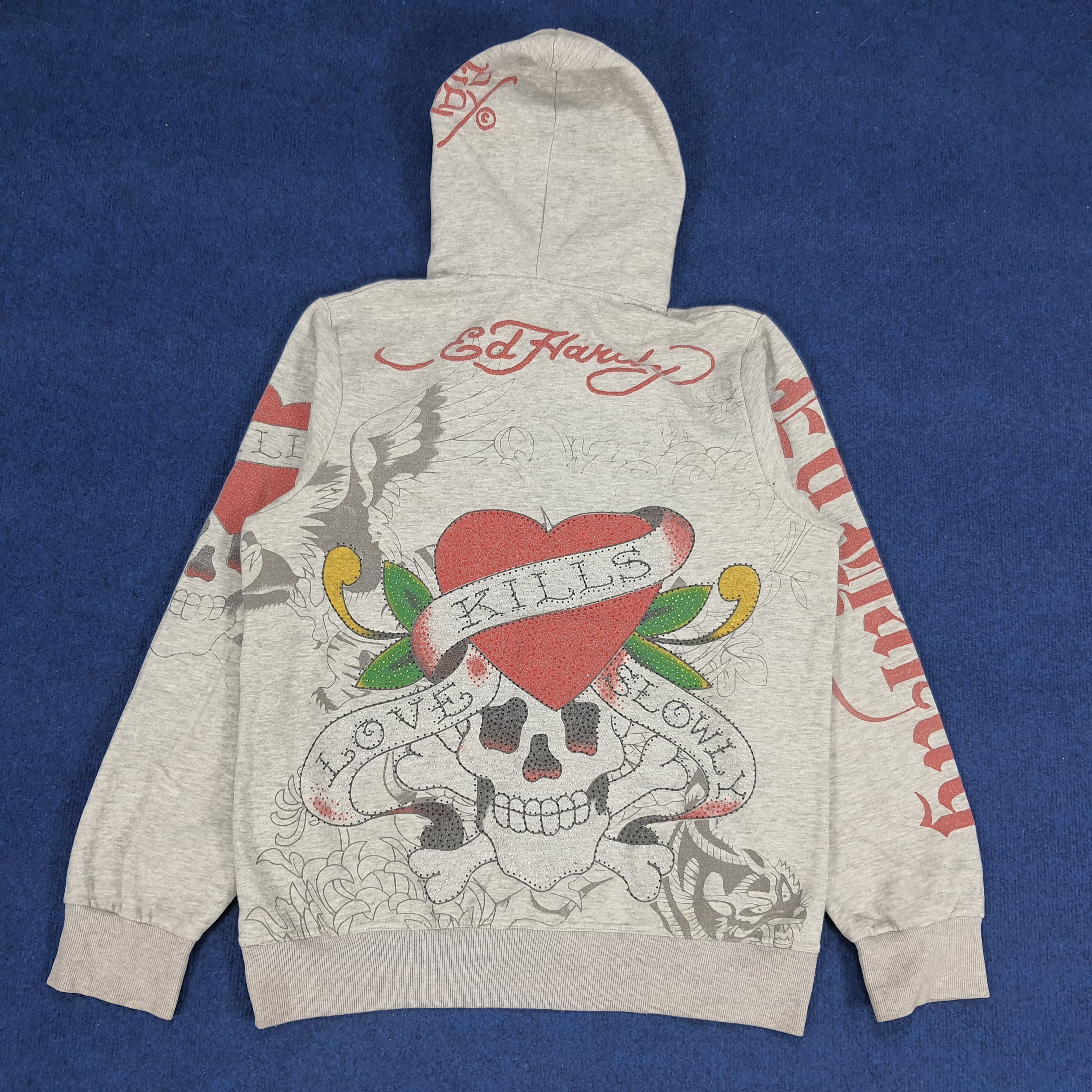 Christian Audigier × Ed Hardy × Vintage Vintage Ed Hardy by Christian Audigier Designer Hoodie Size US M / EU 48-50 / 2 - 1 Thumbnail
