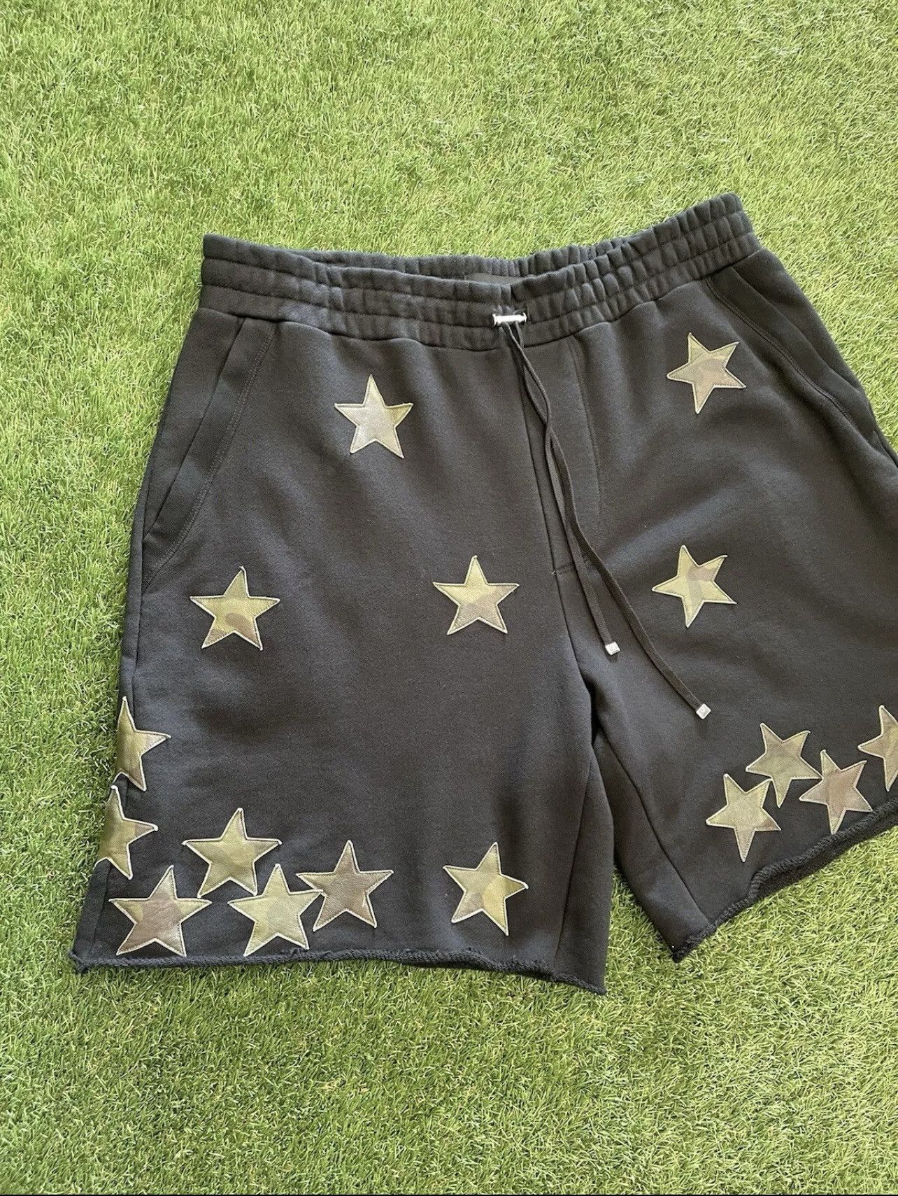Amiri Size XXL - Amiri Chemist Black Camo Leather Patch Star Short Size US 40 / EU 56 - 2 Thumbnail