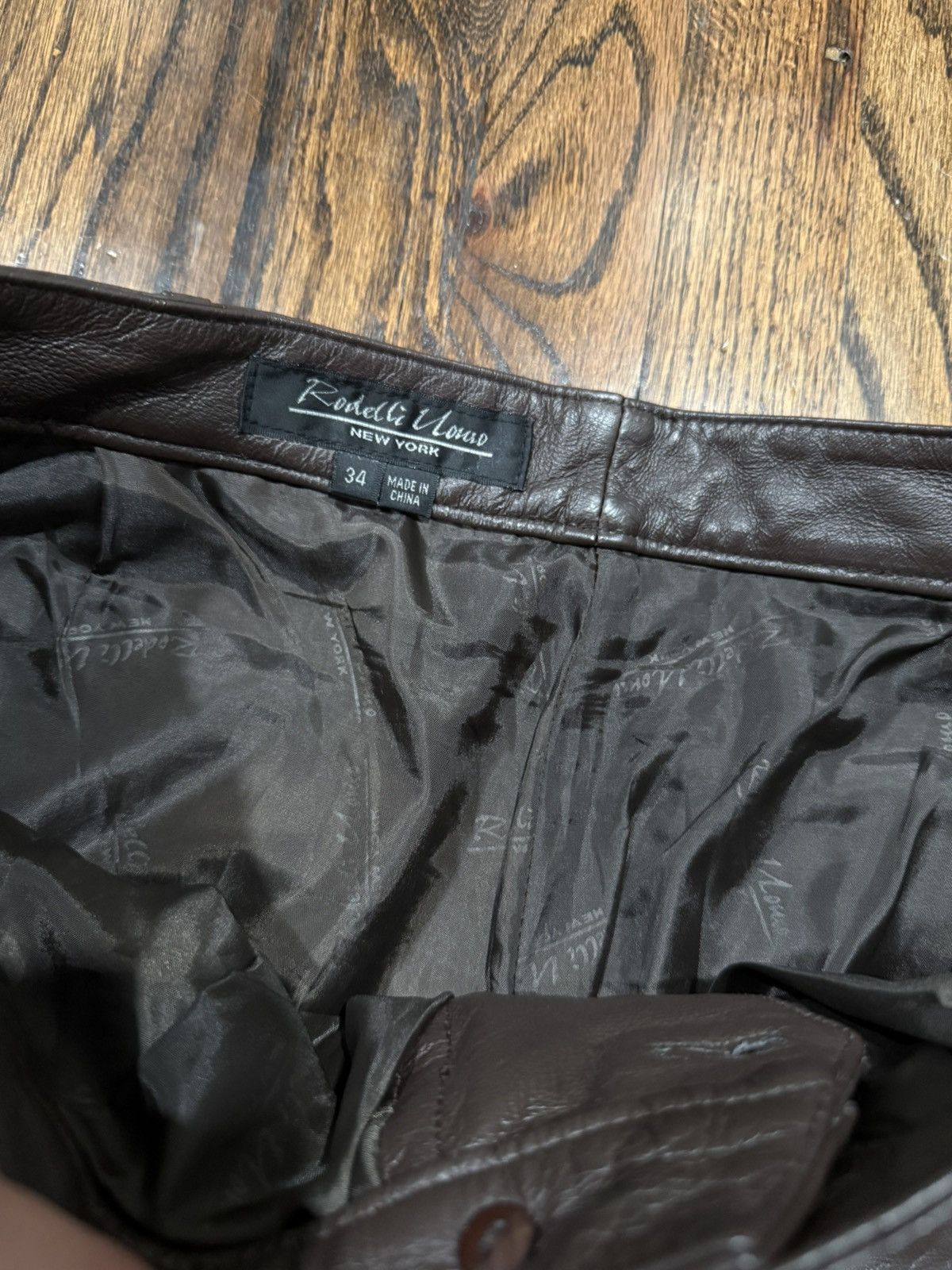 Other Rodelli Uomo 100% Genuine Leather loose fit pants Size US 34 / EU 50 - 5 Thumbnail