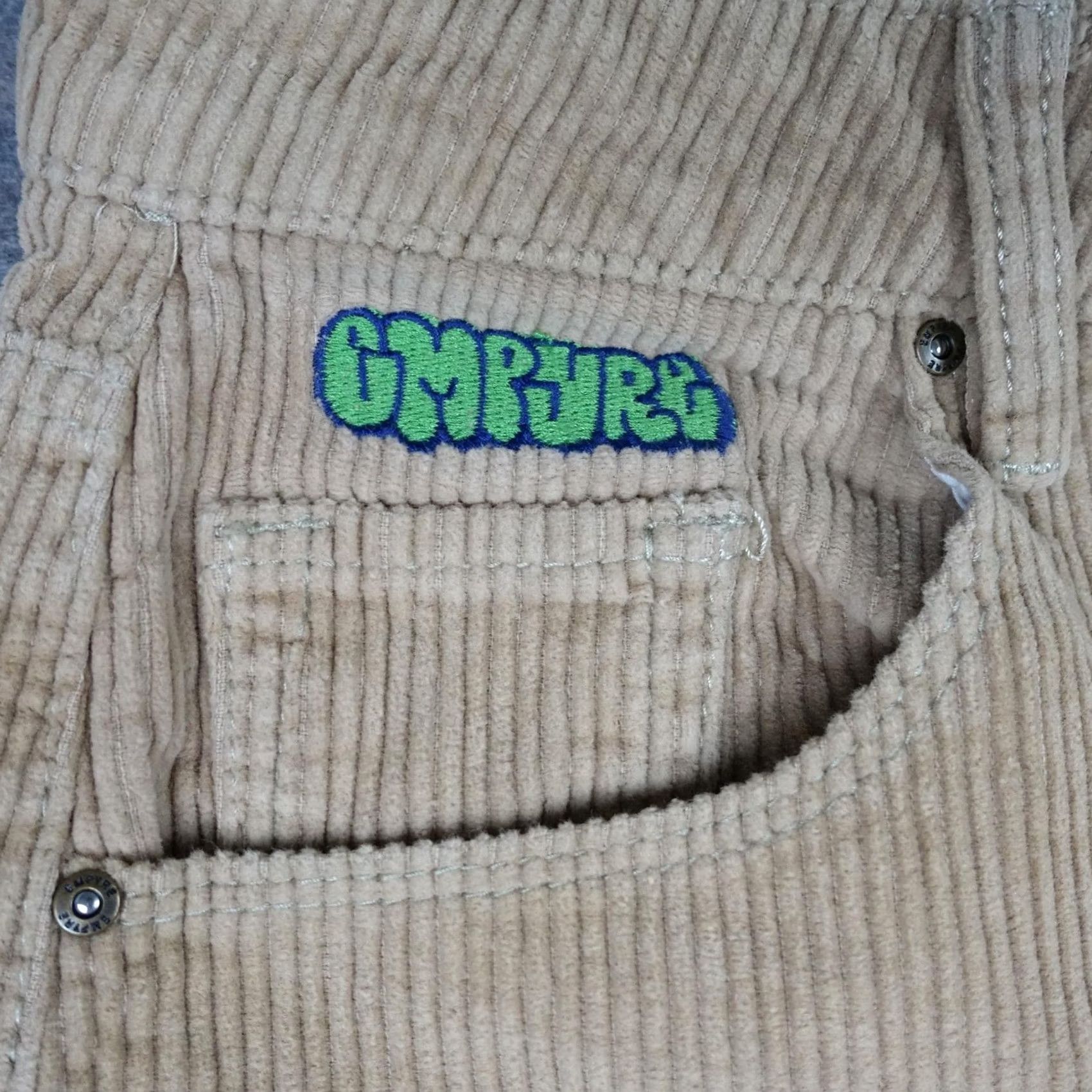 Empyre Empyre Tori Pants Womens 6 Beige High Rise Corduroy Straight Leg Casual Skater Brown Cotton 30 in Inseam Women Regular Pants Mens? Size 28" / US 6 / IT 42 - 3 Thumbnail